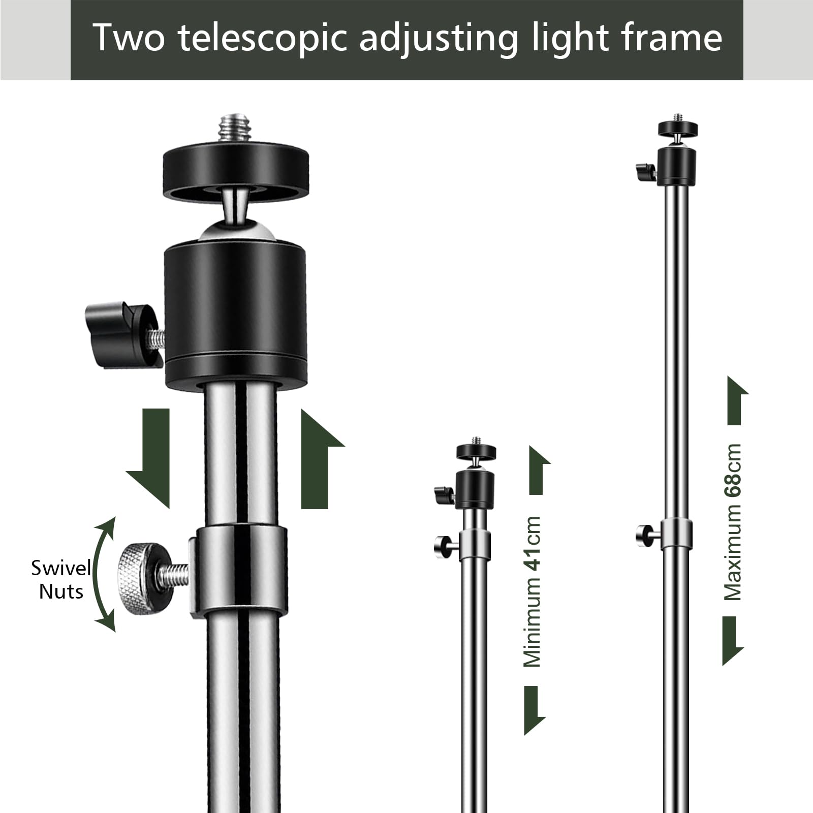 Avcmoto Game & Trail Camera Mount, Trail Camera Stand Mounts Ground Holder, 360 Degree Adjustable Universal Screw Connection 1/4''-20 (6Mm), For Night Fishing Lights, Solar Panels, Etc. (3 Pack)