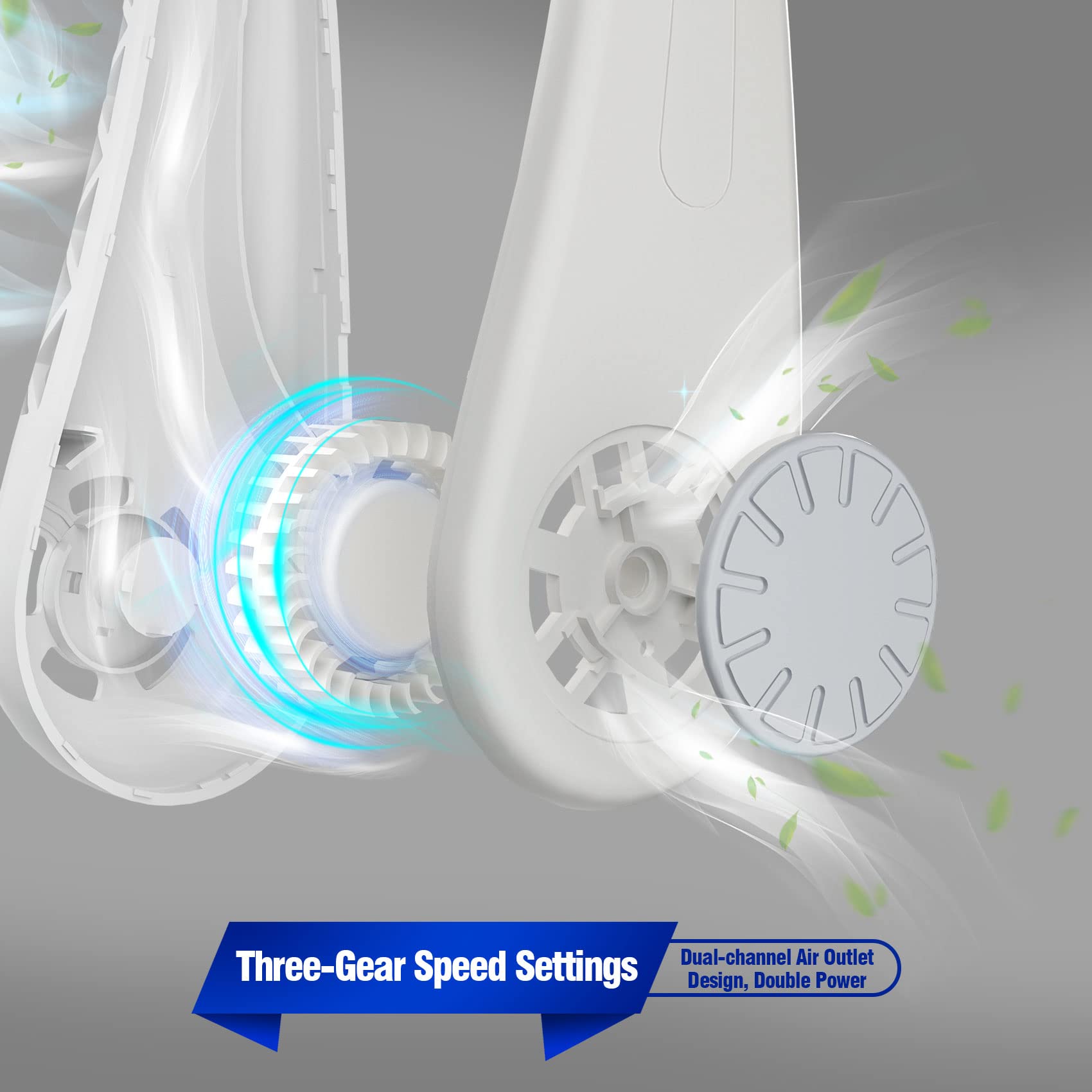 Portable Neck Fan, Bladeless Neck Fan,For Indoor Outdoor Travelling,Usb Rechargeable Personal Fan