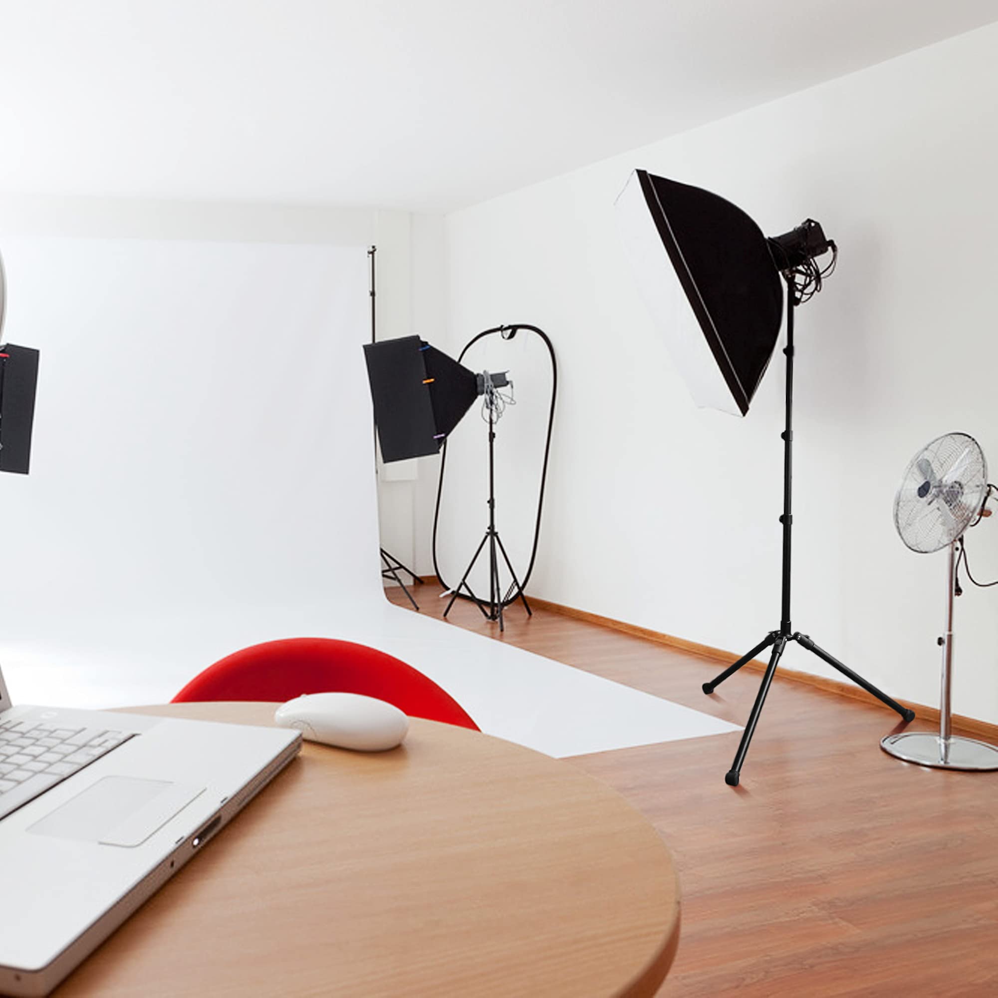 Ruittos Light Stand, 78” Aluminum Heavy Duty Photography Tripod Stand Floor Stand For Relfectors, Softboxes, Lights, Umbrellas, Backgrounds