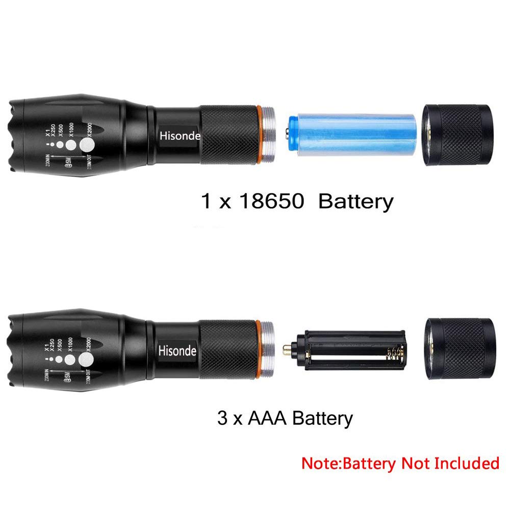 Hisonde Military Grade Tactical 5 Mode High Lumens Waterproof Led Flashlight (3)
