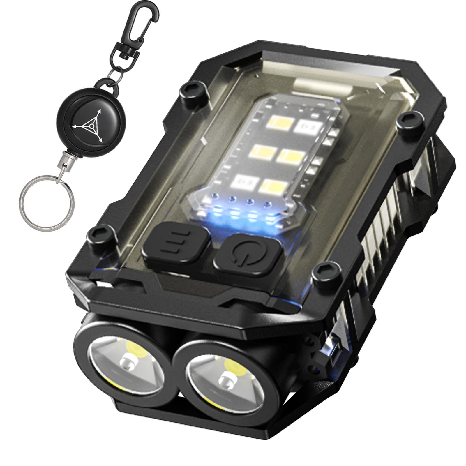 Conetle Clip-On Flashlight With Extendable Keychain, Compact Pocket Light For Night Work, Running, Walking, Camping, Fishing, Hiking, Usb-C Rechargeable Small Pocket Edc Led Flash Light-Super Bright 800Lm