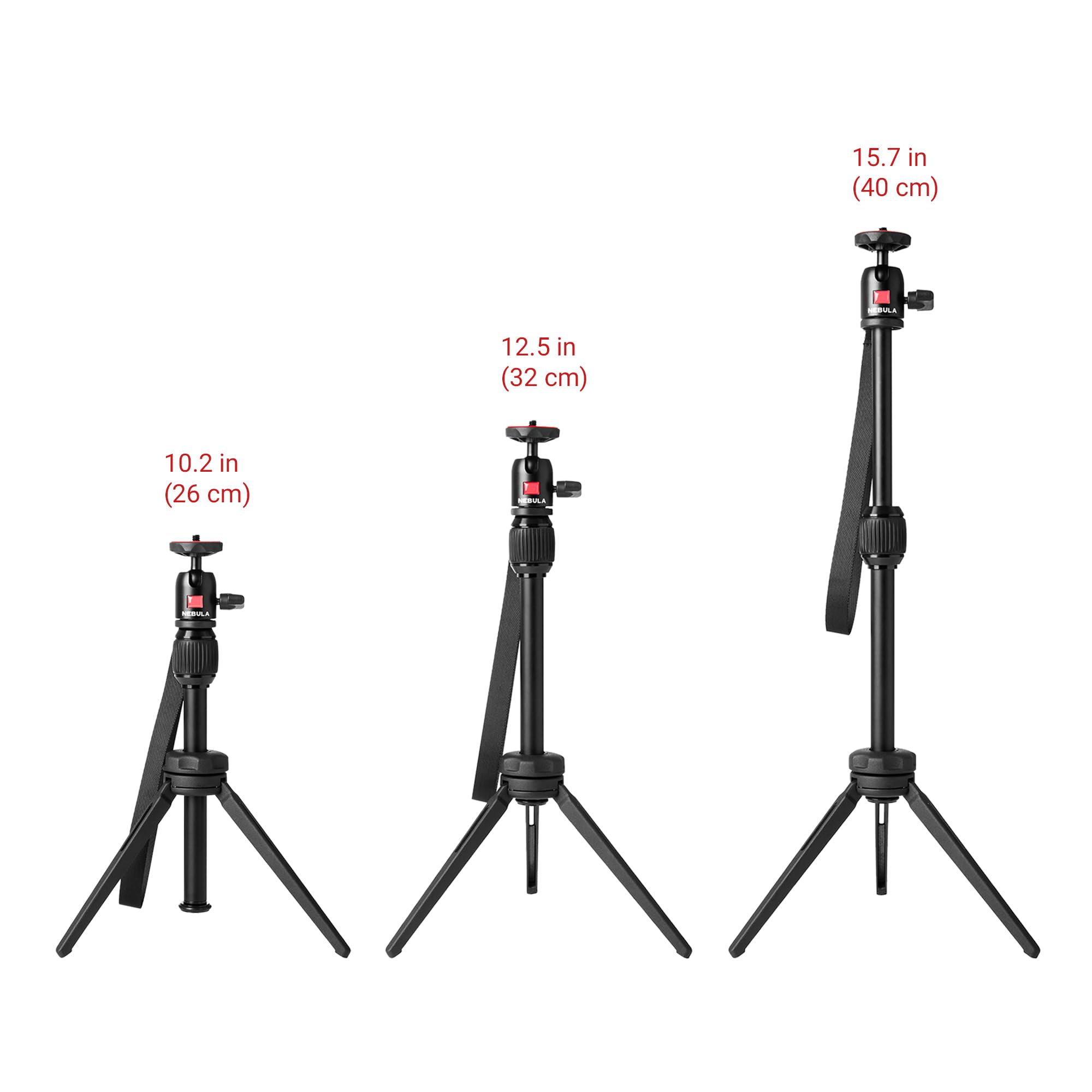 Nebula Adjustable Tripod Stand, Compact, Portable Projector Stand, Includes Universal Mount And Swivel Ball Head - Aluminum Alloy Tripod Stand, For Capsule 3, Capsule 3 Laser, Capsule Air