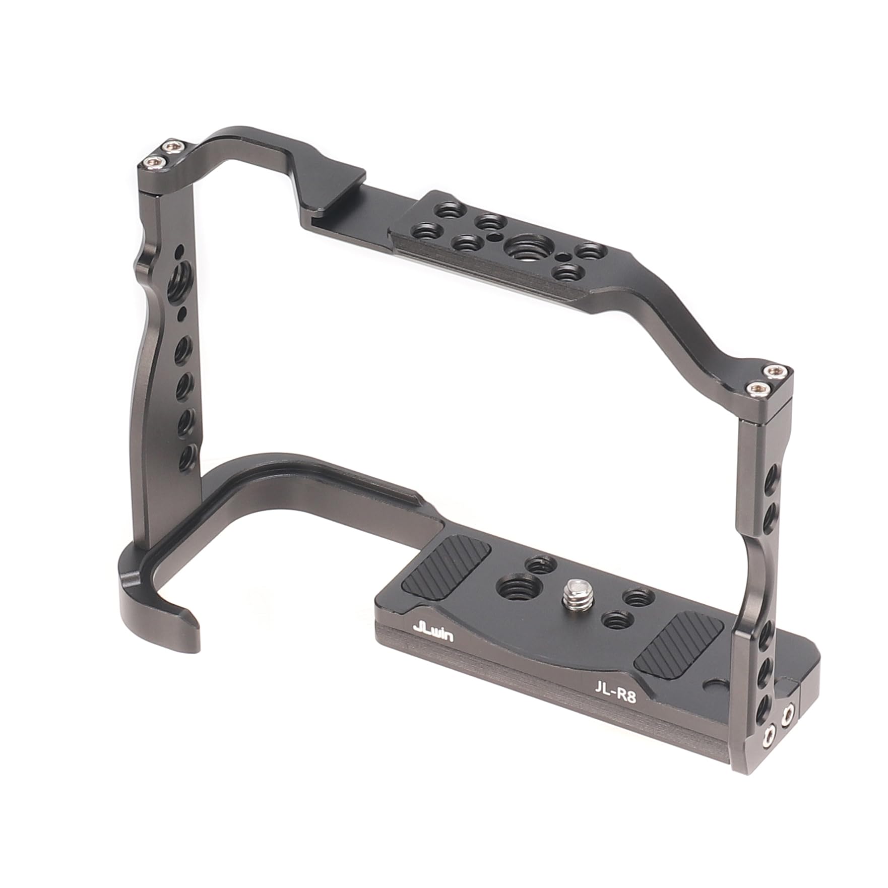 Fotga R8 Camera Cage Stabilizer Bracket With 1/4" 3/8" Mount For Canon Eos R8 Mirrorless Dslr Camera Video Making Filmmaking Compatible Arca Swiss Tripod Ball Head Clamp