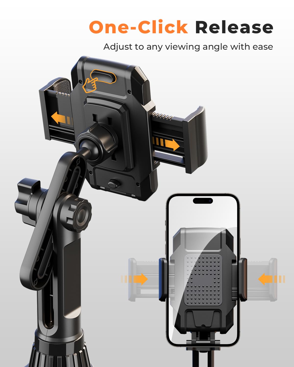 Lorima Cup Phone Holder For Car, Universal Adjustable Cup Holder Phone Mount Compatible With Iphone, Samsung, Huawei, Lg, Sony, And Nokia
