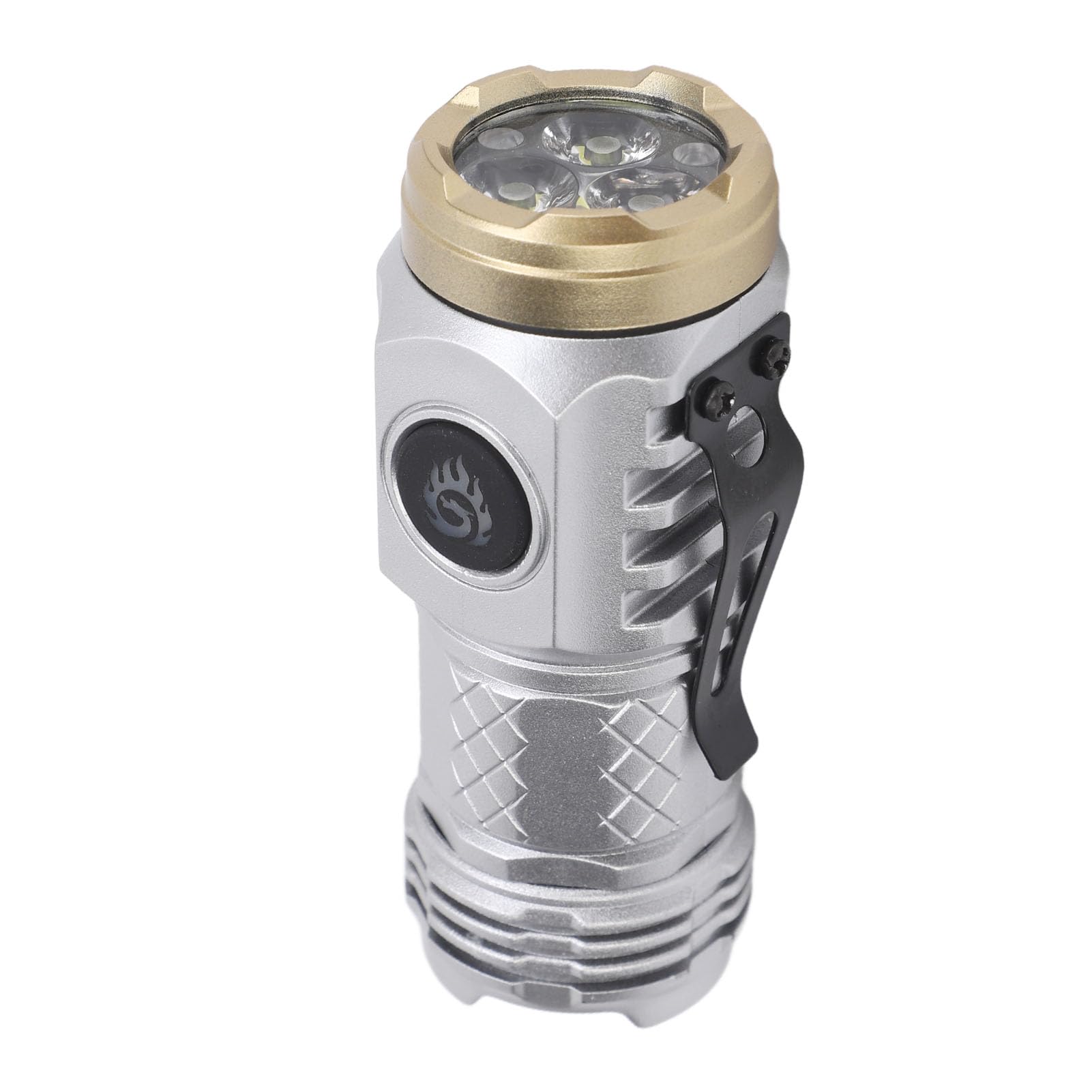 Ccylez Mini Led Flashlight, Widely Used Long Battery Life Small Multiple Modes Light Portable 3 Leds Powerful Flash Light For Outdoor Camping (Silver)