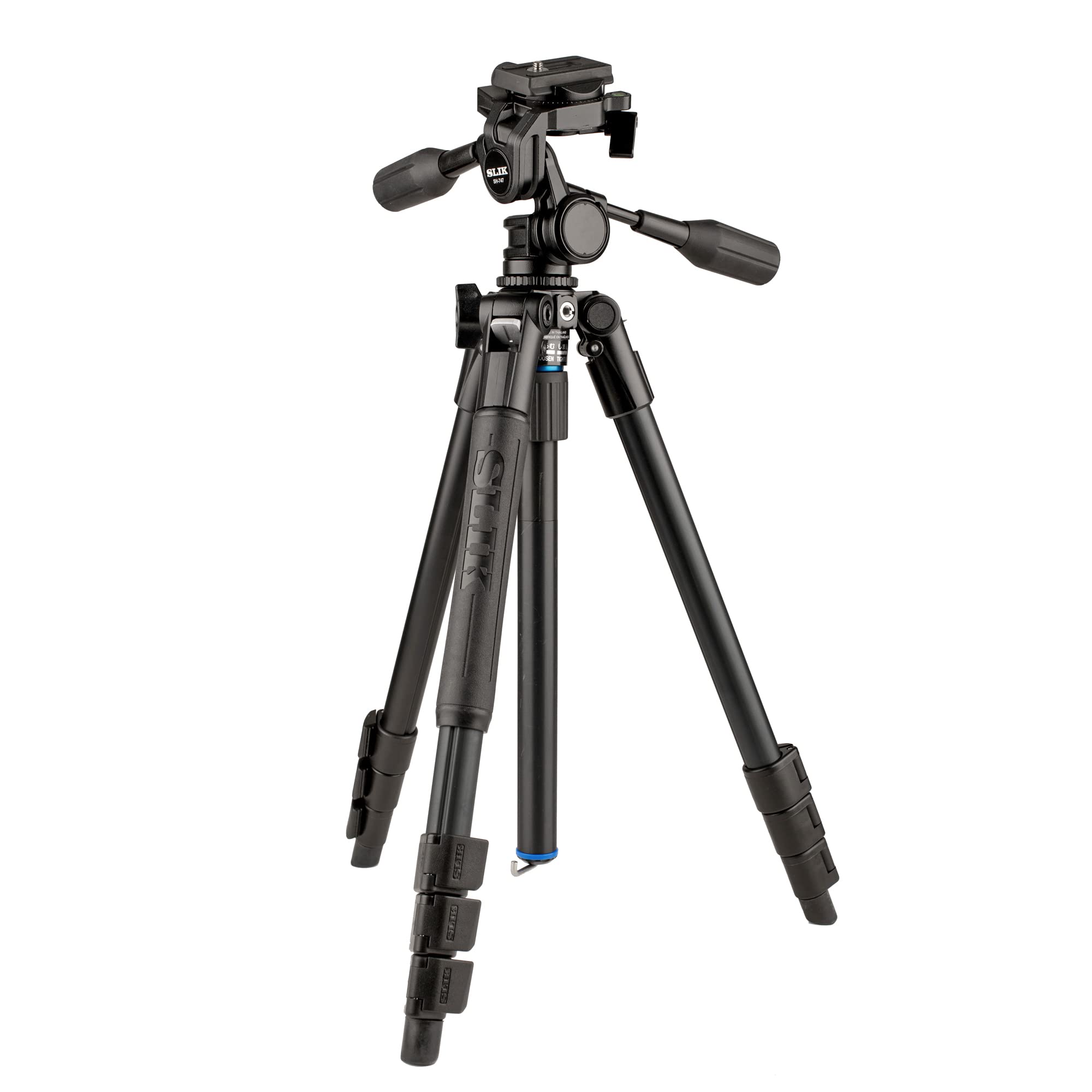 Slik Pro Al-324-3W Aluminum Tripod Kit With Sh-747 3-Way Pan Head, Black (613-372)