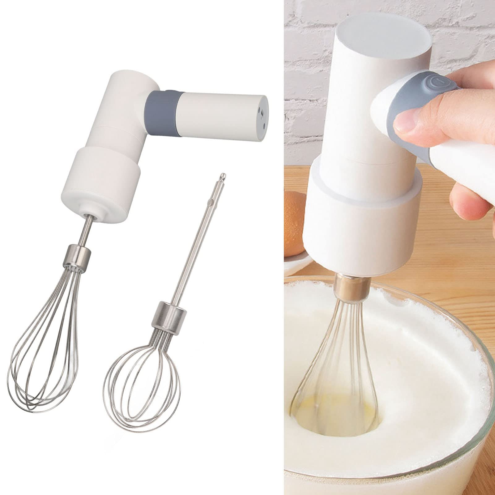 Xiasaba Hand Blender Warm White Cordless Rechargeable,2000Mah Battery Stainless Steel Household Hand Blender,Cordless Hand Blender