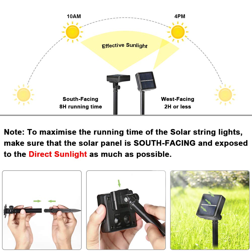 Brizled 2 Pack Solar String Lights, Total 132Ft 400 Led Outdoor Solar Fairy Lights, 8 Modes Solar Twinkle Lights, Waterproof Mini Led Solar String Lights For Christmas Garden Party Decor, Warm White
