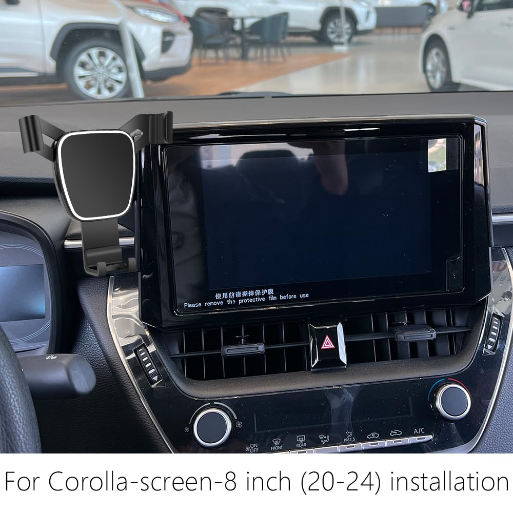 Lunqin Car Phone Holder For Toyota Corolla 2020-，Toyota Corolla Cross - Hybrid 8 Inch Screen Auto Accessories Navigation Bracket Interior Decoration Screen Mobile Cell Phone Mount Case