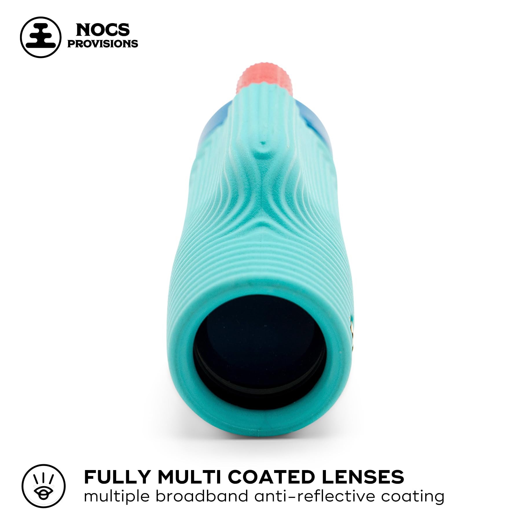 Nocs Provisions Zoom Tube 8X32 Monocular, 8X Magnification Telescope, Bak4 Prism, Wide Field Of View For Bird Watching, Backpacking & Wildlife Viewing - Tahitian Blue