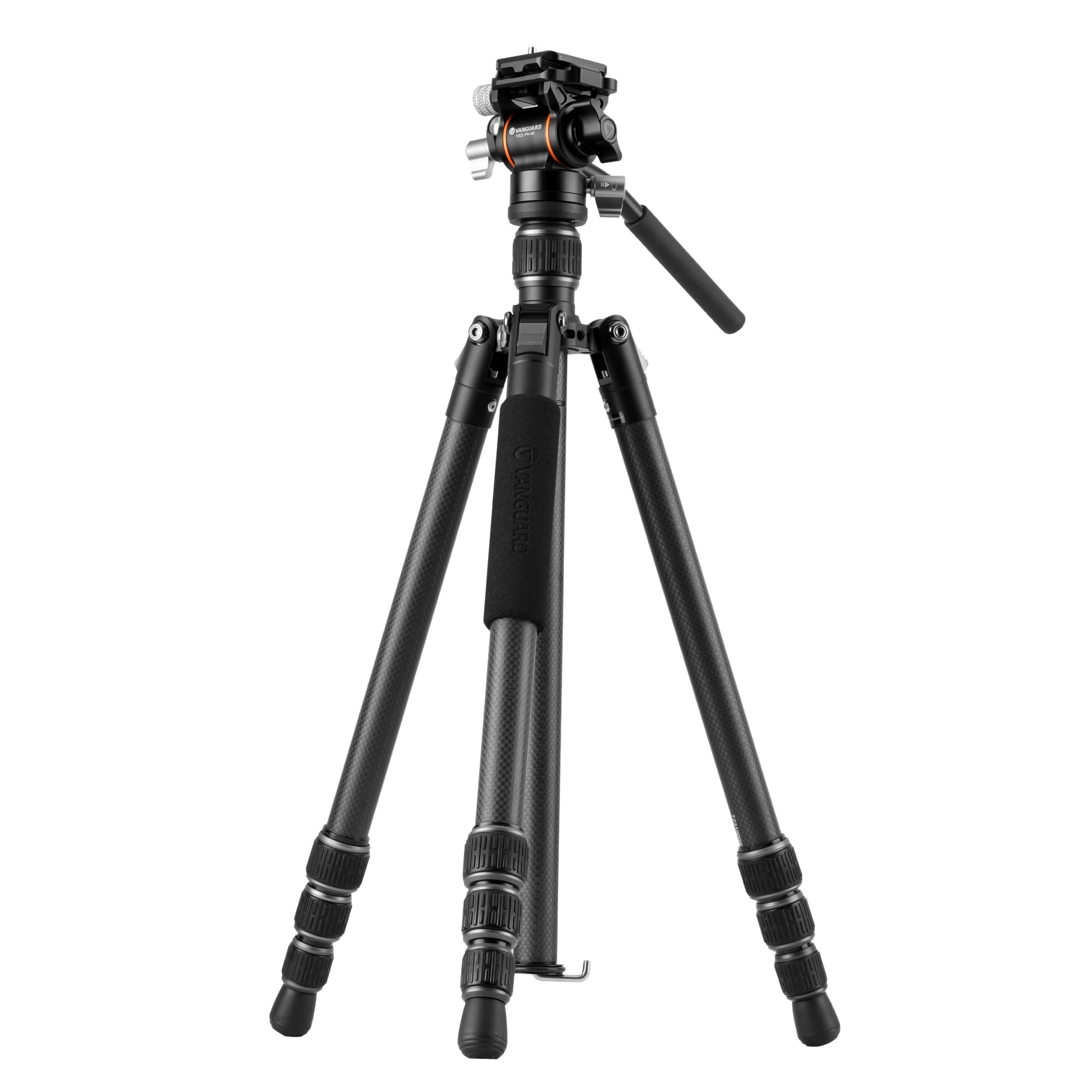 Vanguard Vesta Go 234Cv10 Carbon Fiber Travel Tripod With Compact Veo Pv-10 Counterbalancing Spring Assist Video Head