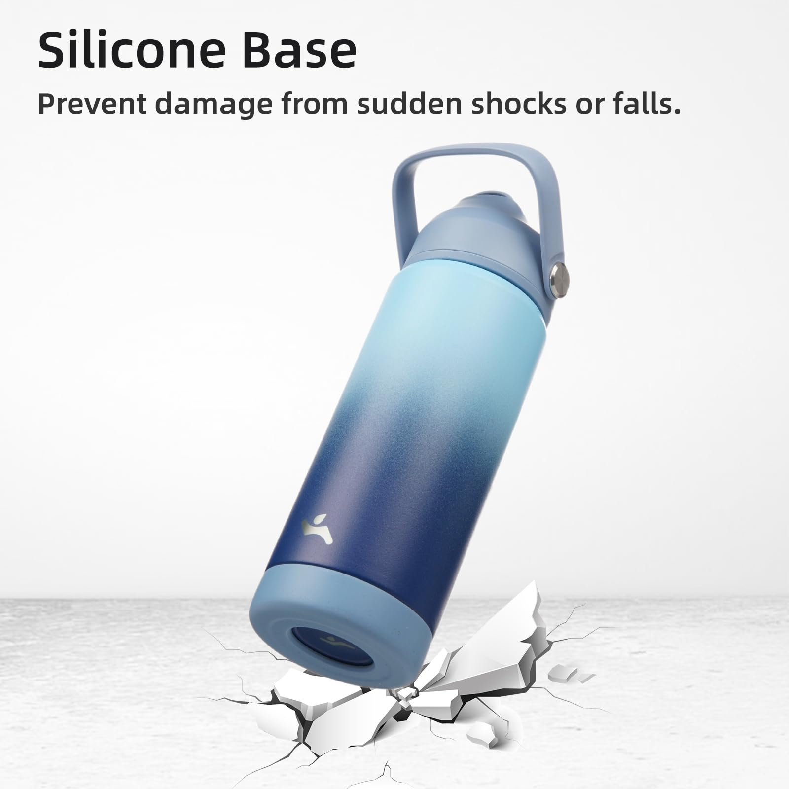 Insulated Water Bottle With Straw Lid,24 Oz Stainless Steel Vacuum Metal Bottle