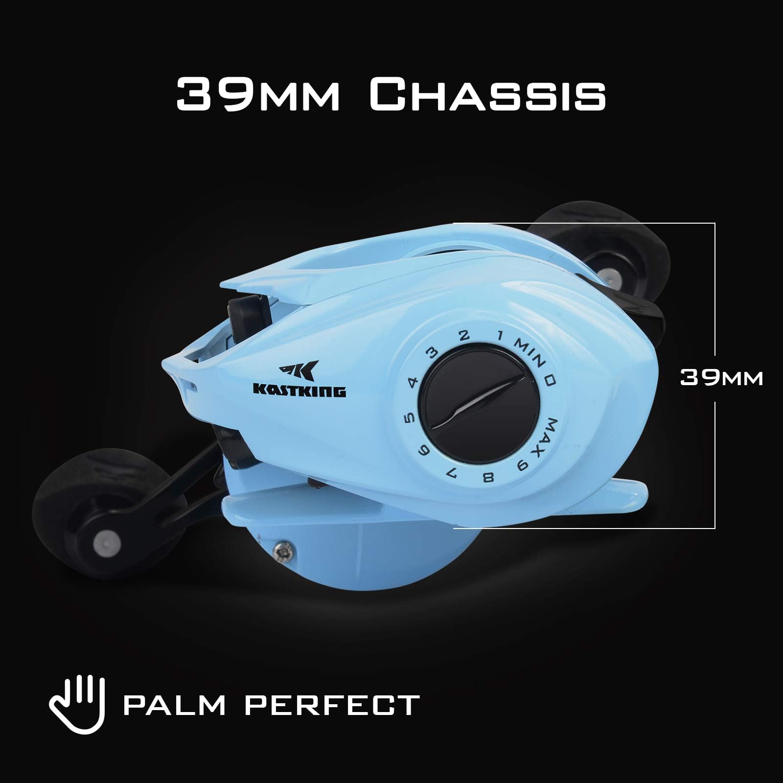 Kastking Spartacus Ii Baitcasting Fishing Reel, 6Oz Ultralight Baitcaster Reel, Super Smooth With 17.6 Lb Carbon Fiber Drag, 7.2:1 Gear Ratio, 39Mm Palm Perfect Lower Profile Design