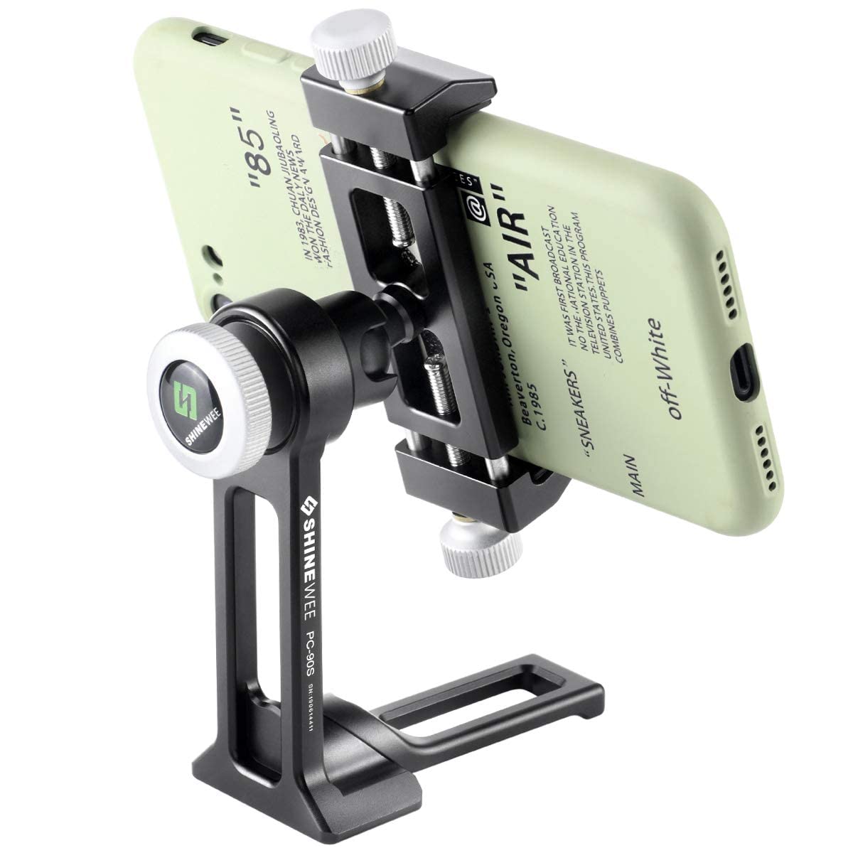 Shiee Metal Phone Tripod Mount Adapter, Arca Dovetail And 1/4" Screw Mount,Adjustable Vertical And Horizontal Dock For Samsung Galaxy, Iphone, And Other Smartphones Holder