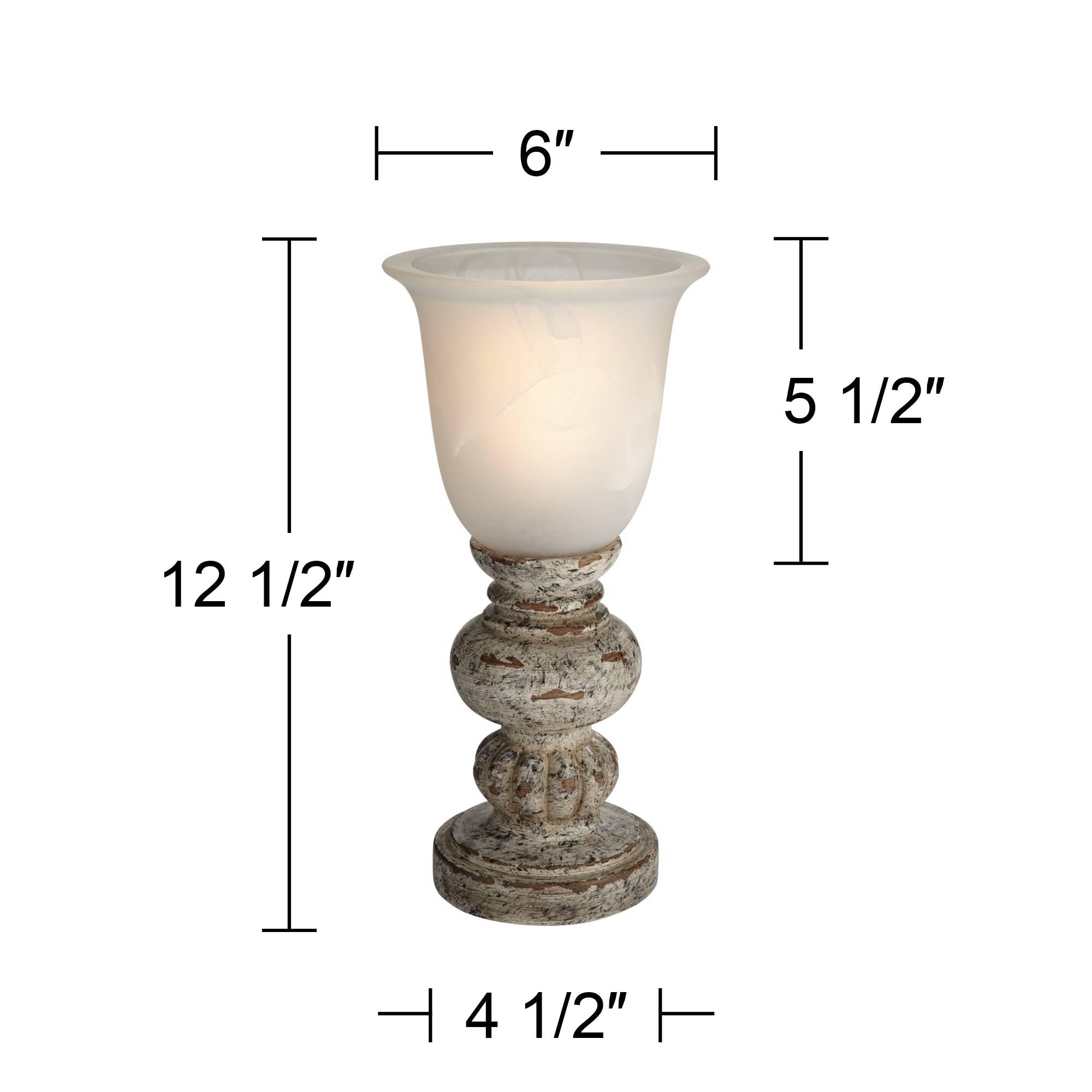 360 Lighting Florencia 12 1/2" High Small Traditional Console Accent Table Lamp Brown Wood Finish Single Off-White Shade Living Room Bedroom Bedside Nightstand House Office Home Reading Kitchen