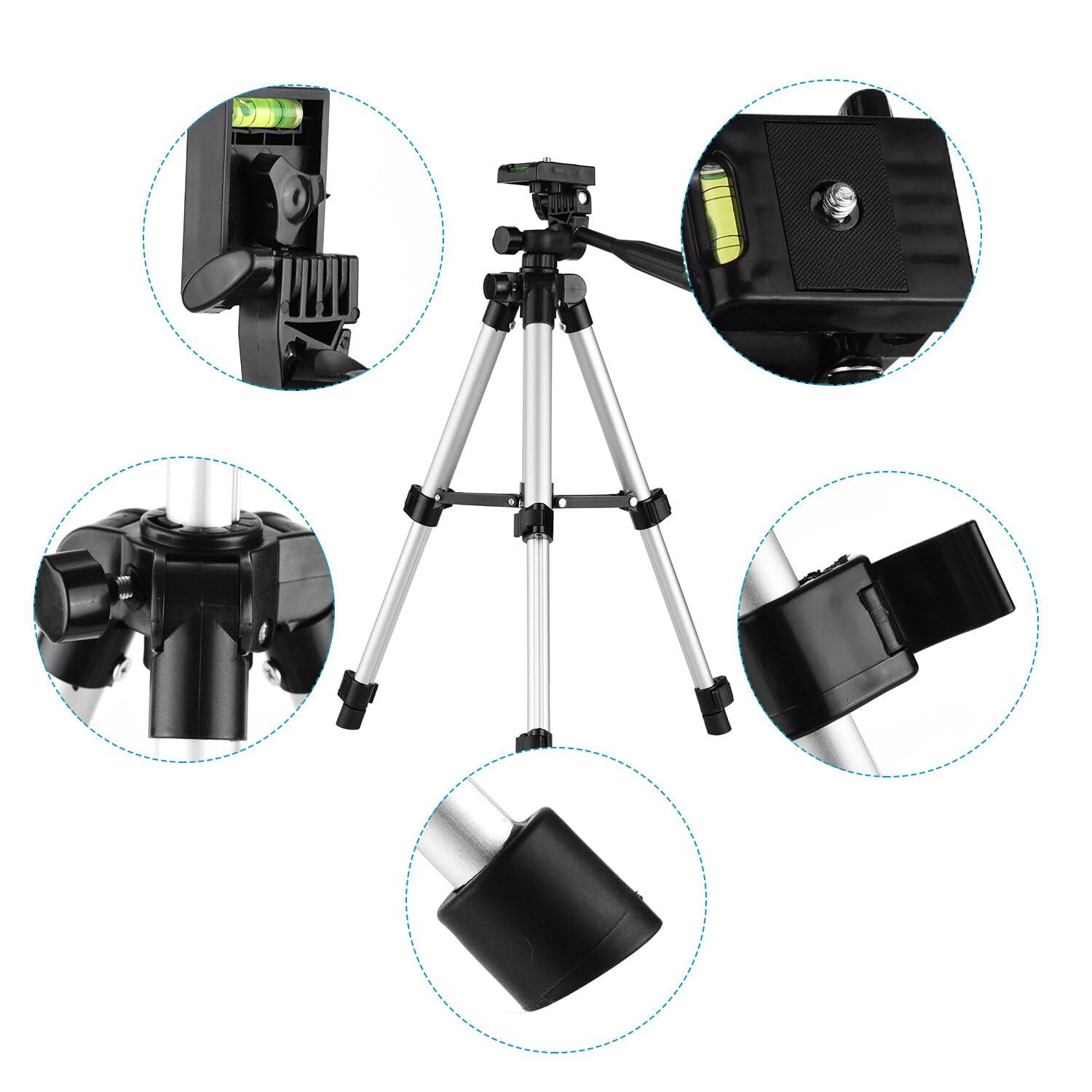 Acetaken Tripod For Webcam, 25.6'' Webcam Tripod Stand Compatible With Logitech C920/Mx Brio 4K/Brio 4K Pro/Brio 500/Streamcam/C922/C930/C615 Webcams