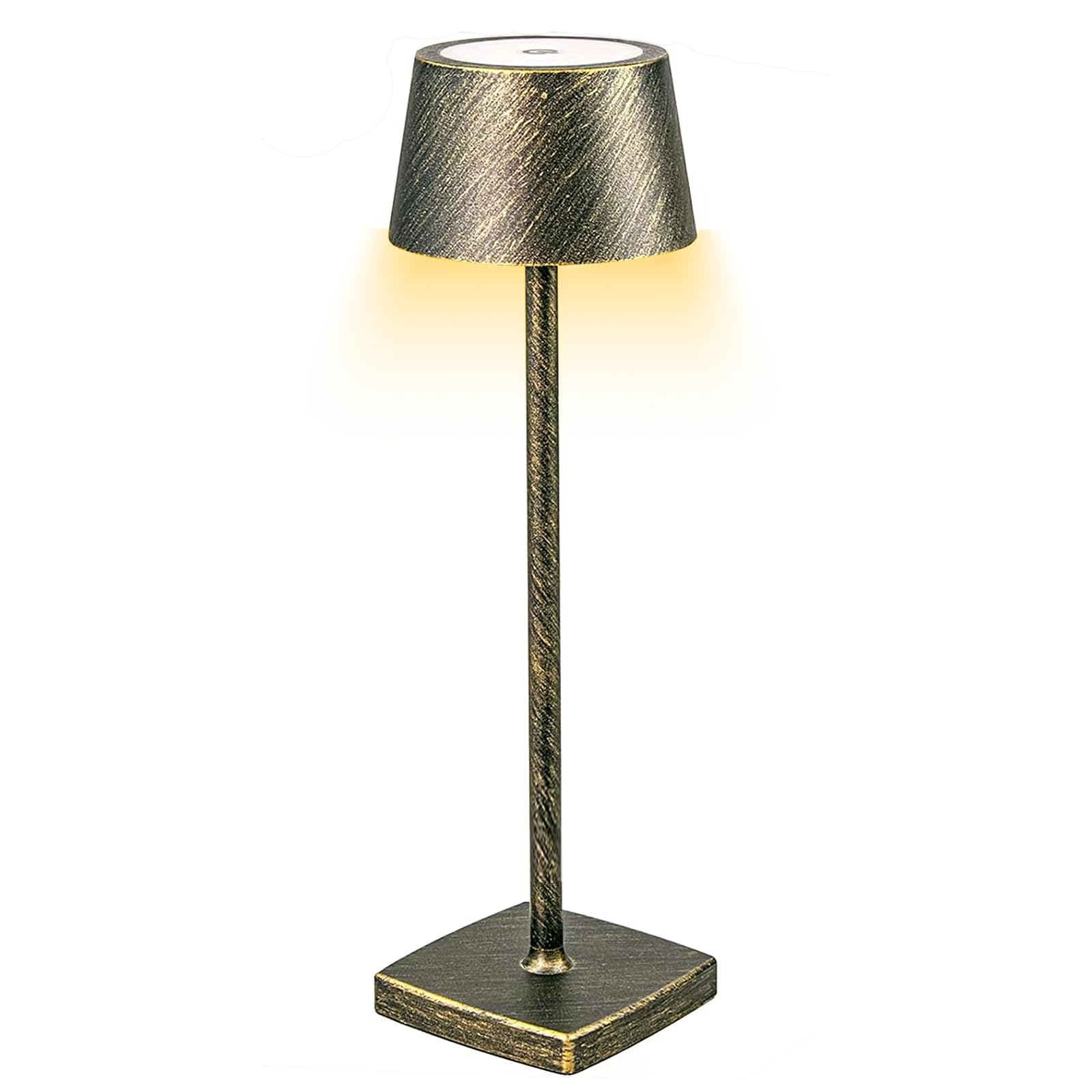 Hiair Table Lamp -5000Mah Rechargeable Desk Lamp For Office, Dormitory, Cafe, Camping And Power Outage | Perfect For Reading And Decorative Light (Bronze)
