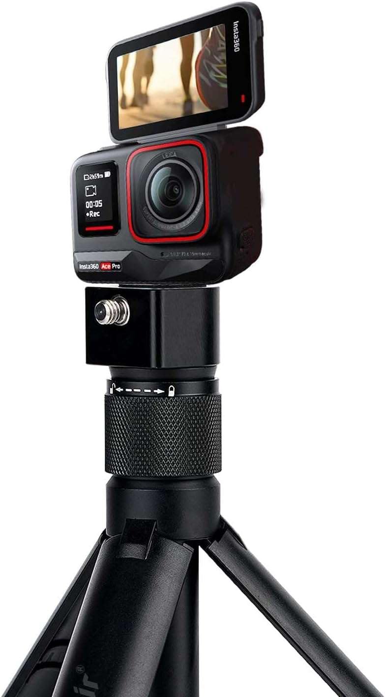 Lintao Bullet Time Handle Foldable Multi-Functional Tabletop Tripod For Insta360 X4, X3, One Rs, Go 2, X2, R, X Camera Accessories