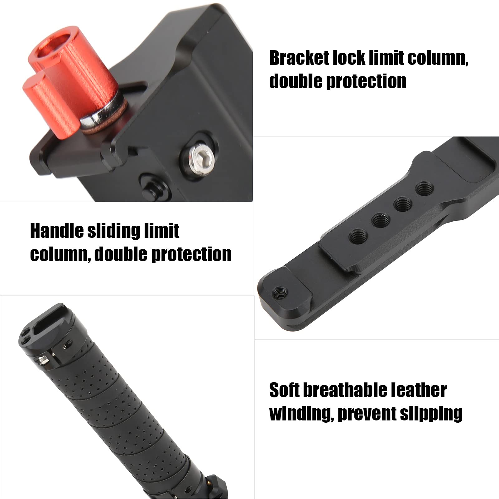 Denash Stabilizer Handle Foldable Handle, Practical Compact Aluminum Alloy Foldable Handle Extension Bracket For Rsc2 Rs2