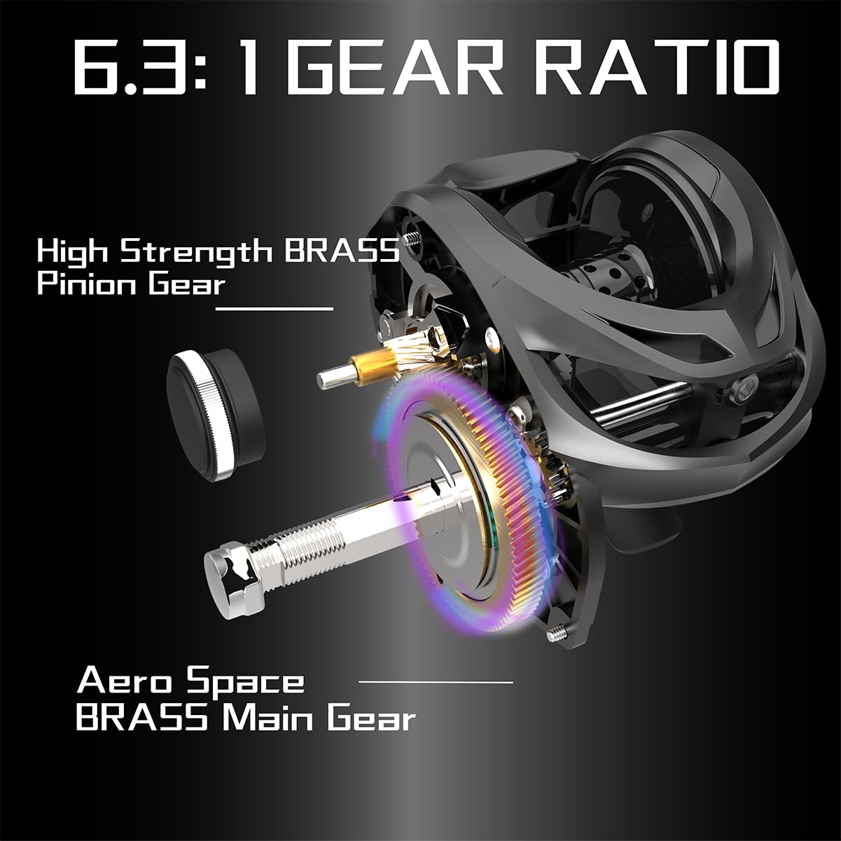 Fishdrops Baitcaster Reel 9+1 Ball Bearings Anti-Corrosion Baitcasting Fishing Reel Magnetic Brake System Bait Caster Reel High Speed Gear Ratio 6.3:1 Ultra Smooth Fishing Reel