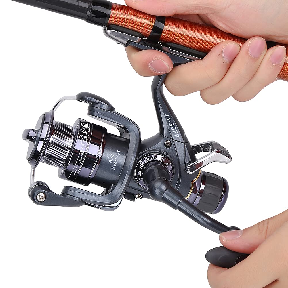 Mrisata Carp Spinning Reel, Spinning Reel Front Rear Drag 30Fr Fishing Wheel Tackle Accessory Fishing Reel Runner Fishing Action Bait Feeder,Carp Fishing Reel, Bait Feeder Spinning