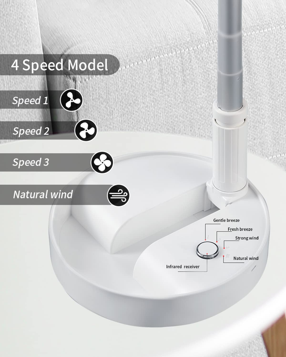 Un Unitedtime Desk And Table Fan, Foldable Fans Portable Travel Fan Battery Operated Or Usb Powered