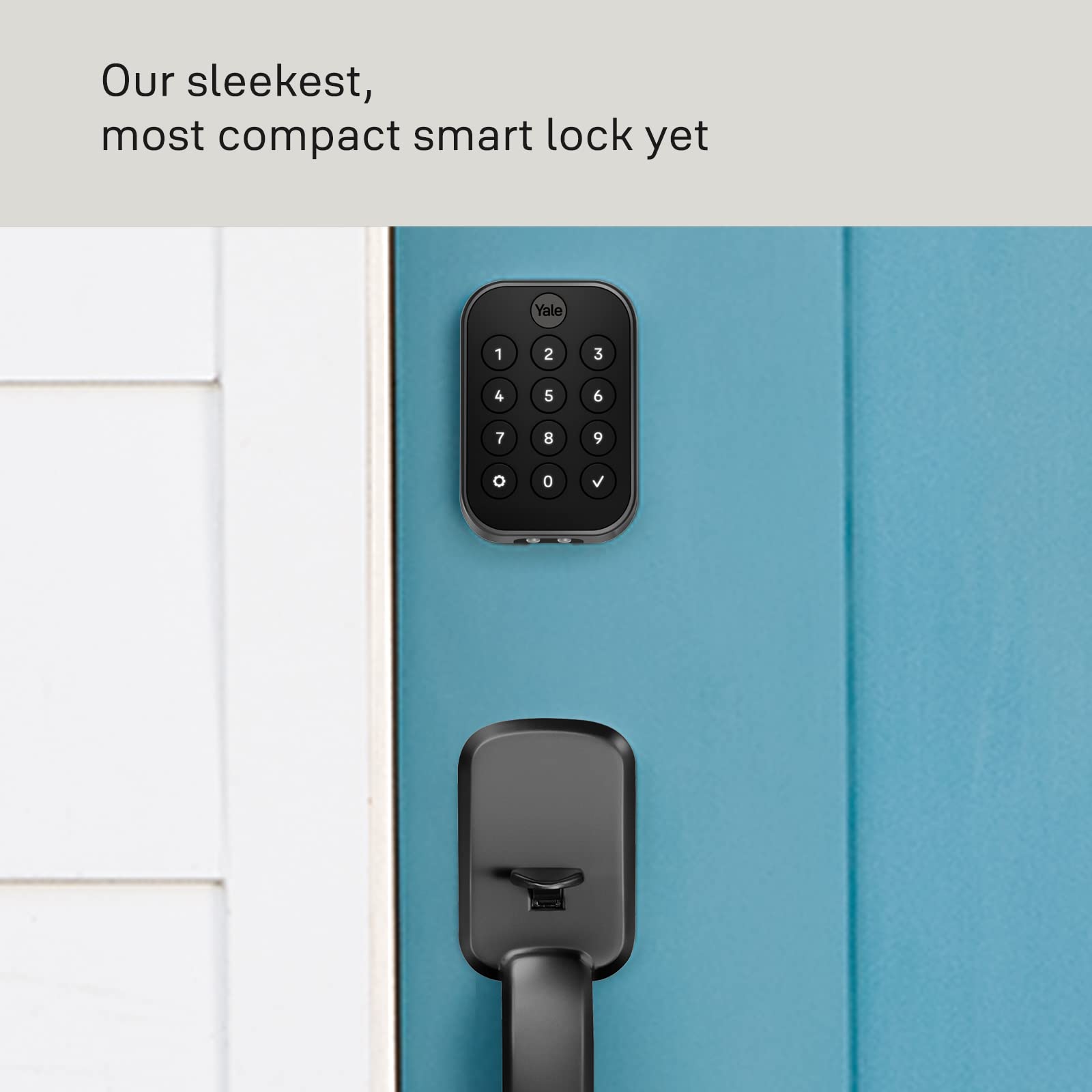 Yale Assure Lock 2 Key- Keypad With Bluetooth And Ridgefield Handle In Black Suede