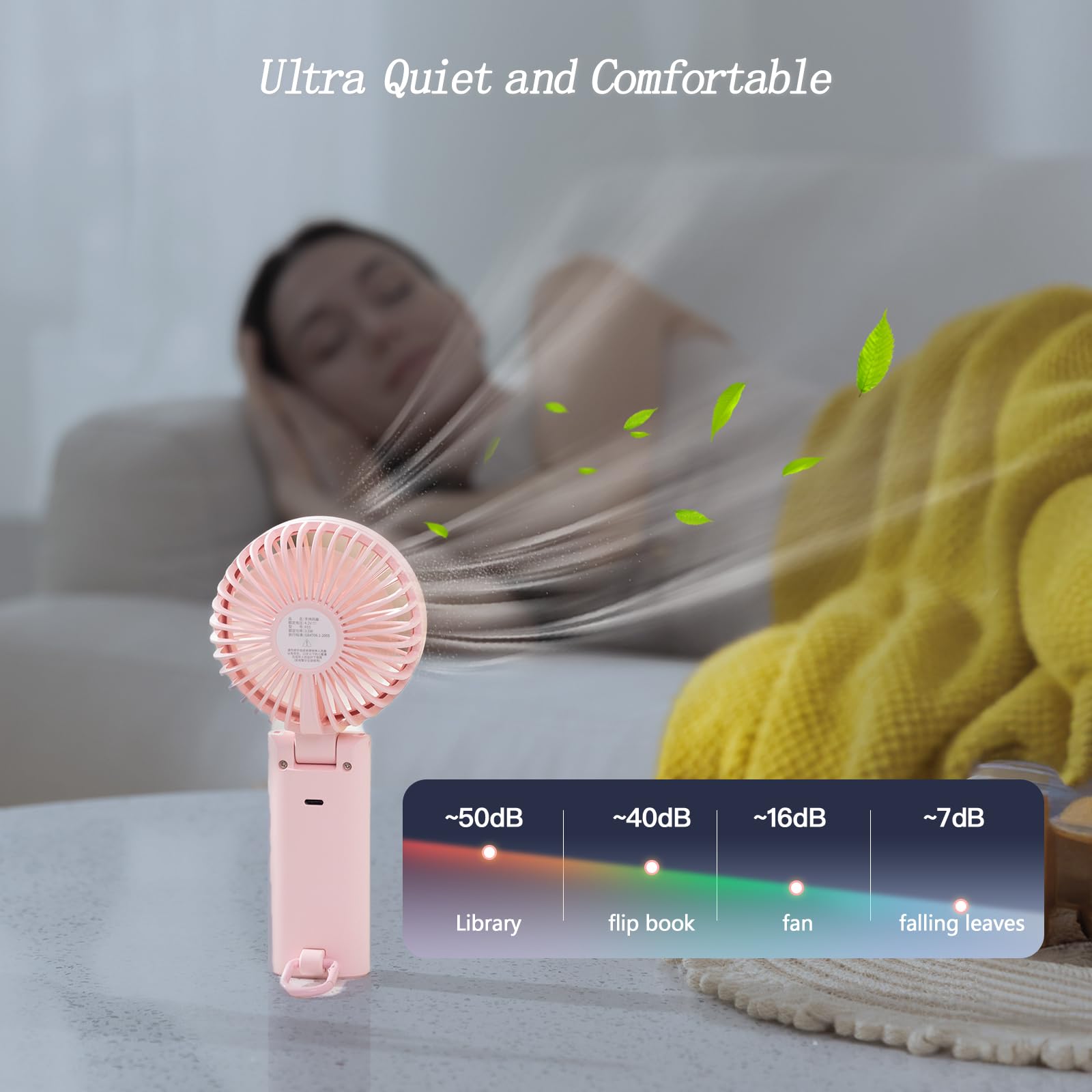Portable Fan, 100 Speeds Scrolling Switch Adjustable Handheld Fan With Digital Display, 4200Mah Fold