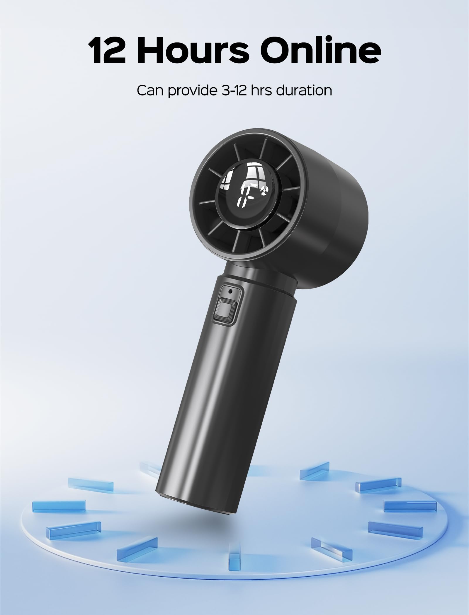 Portable Handheld Fan, High-Speed Personal Mini Fan, Usb Rechargeable 4000Mah Battery