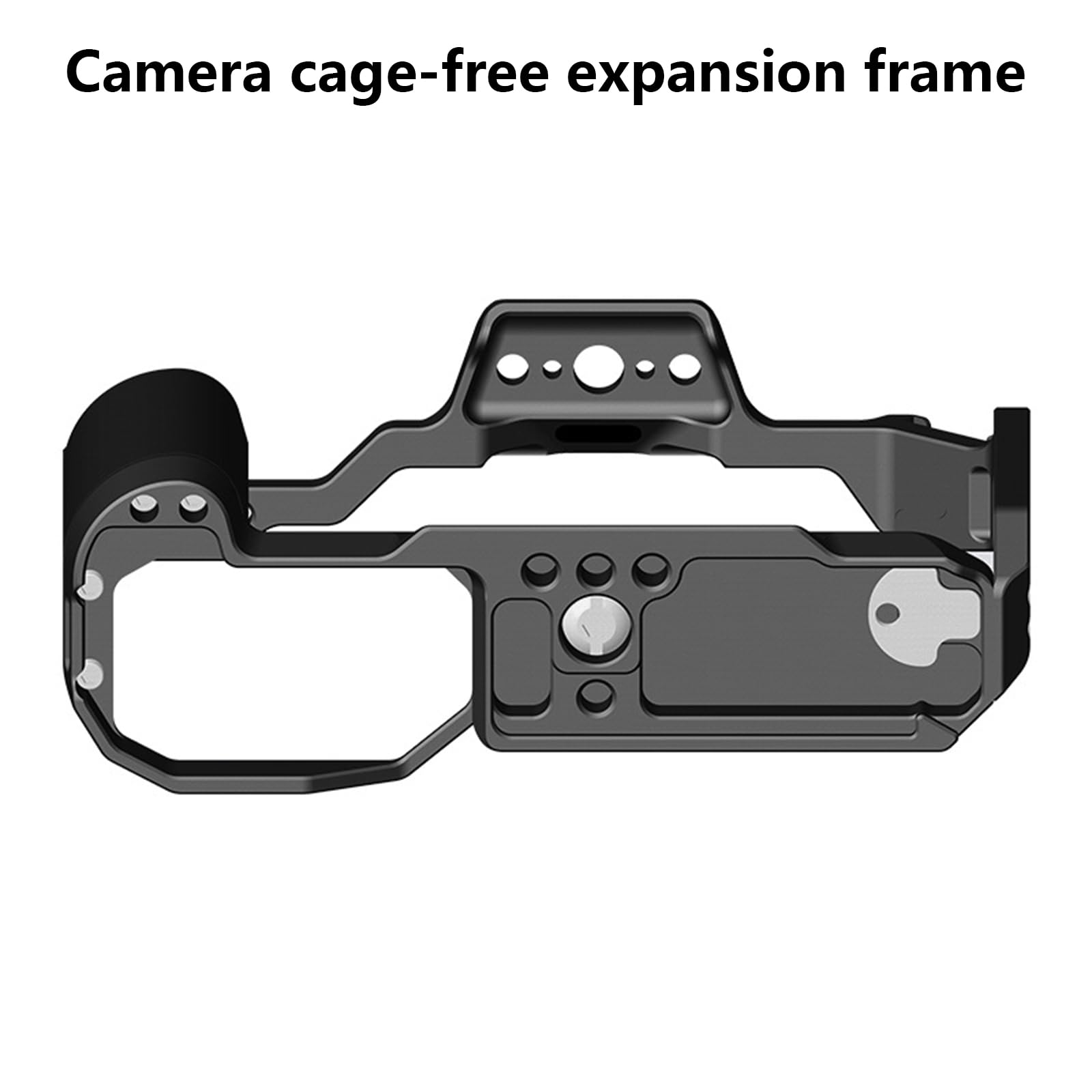 Royalead Camera Cage Aluminum Video Rigs With 1/4Inch Thread Cold Shoe Ergonomic Camera Cage Quick Release Plate Stabilizer