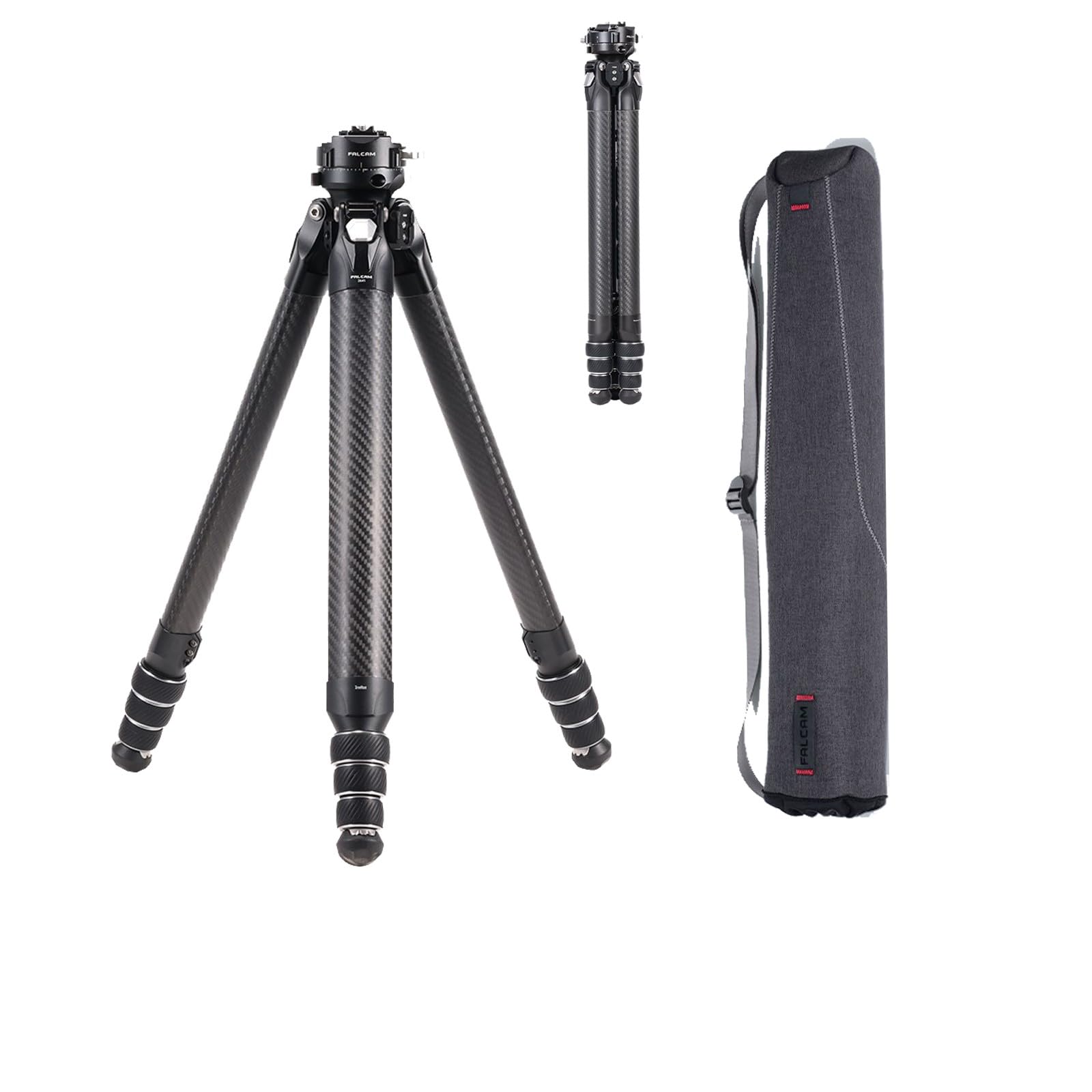 Eachshot Falcam Treeroot 61" F38 Pro Quick Lock Travel Tripod,With 360 Degree Damping Ball Head Load Capacity 5Kg/11Lbs,Carbon Fiber Tripod With F22 Interfaces, 1/4" Screw,Carry Strap Holes For Cameras
