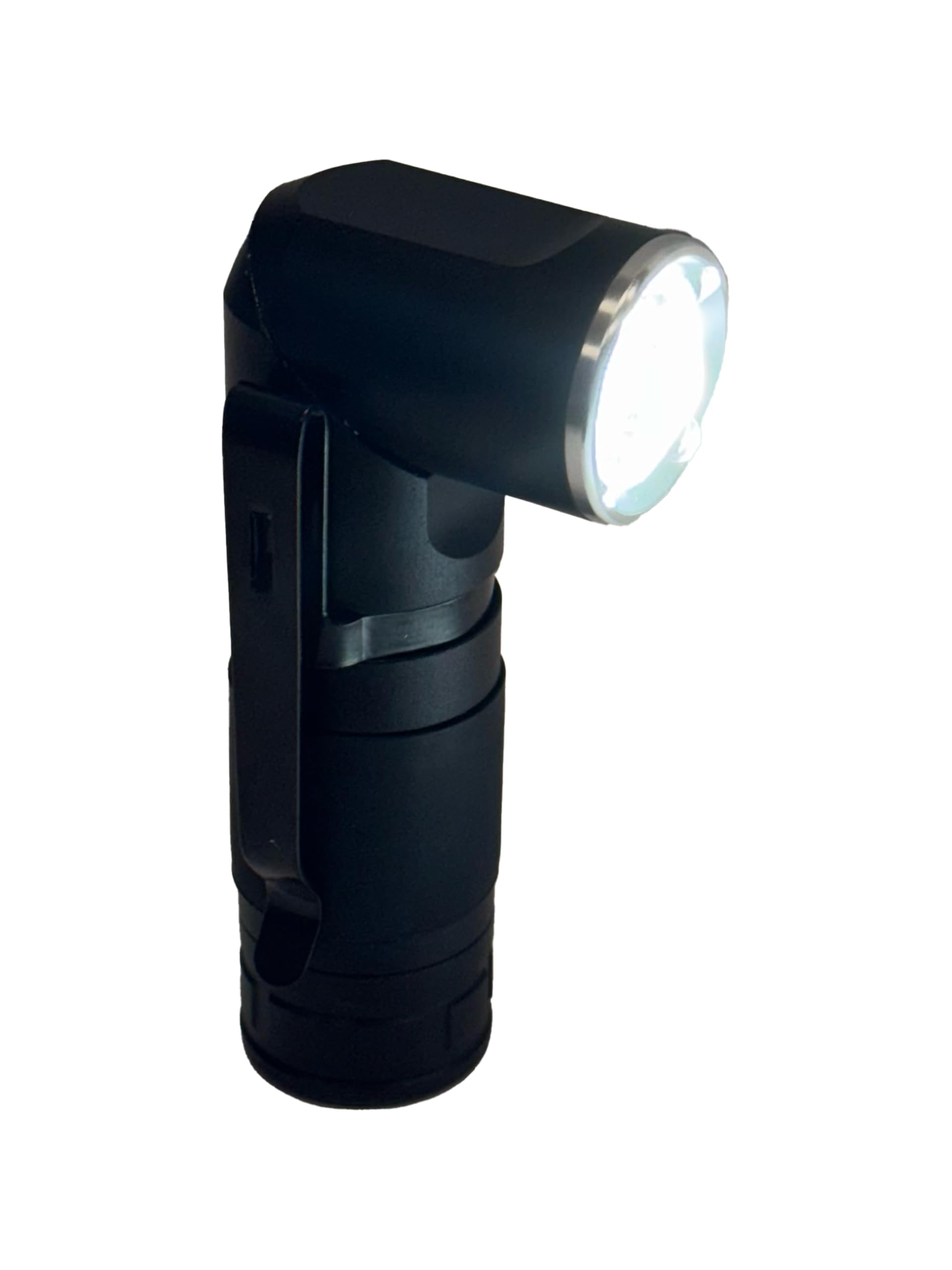 Tpr Industrial 500 Lumen Usb-C Wireless Rechargeable Aluminum Flashlight: Compact 90 Degree Rotating Light 5 Light Modes Pocket Clip Magnetic Base For Hands- Lighting, Hard Hat Compatible