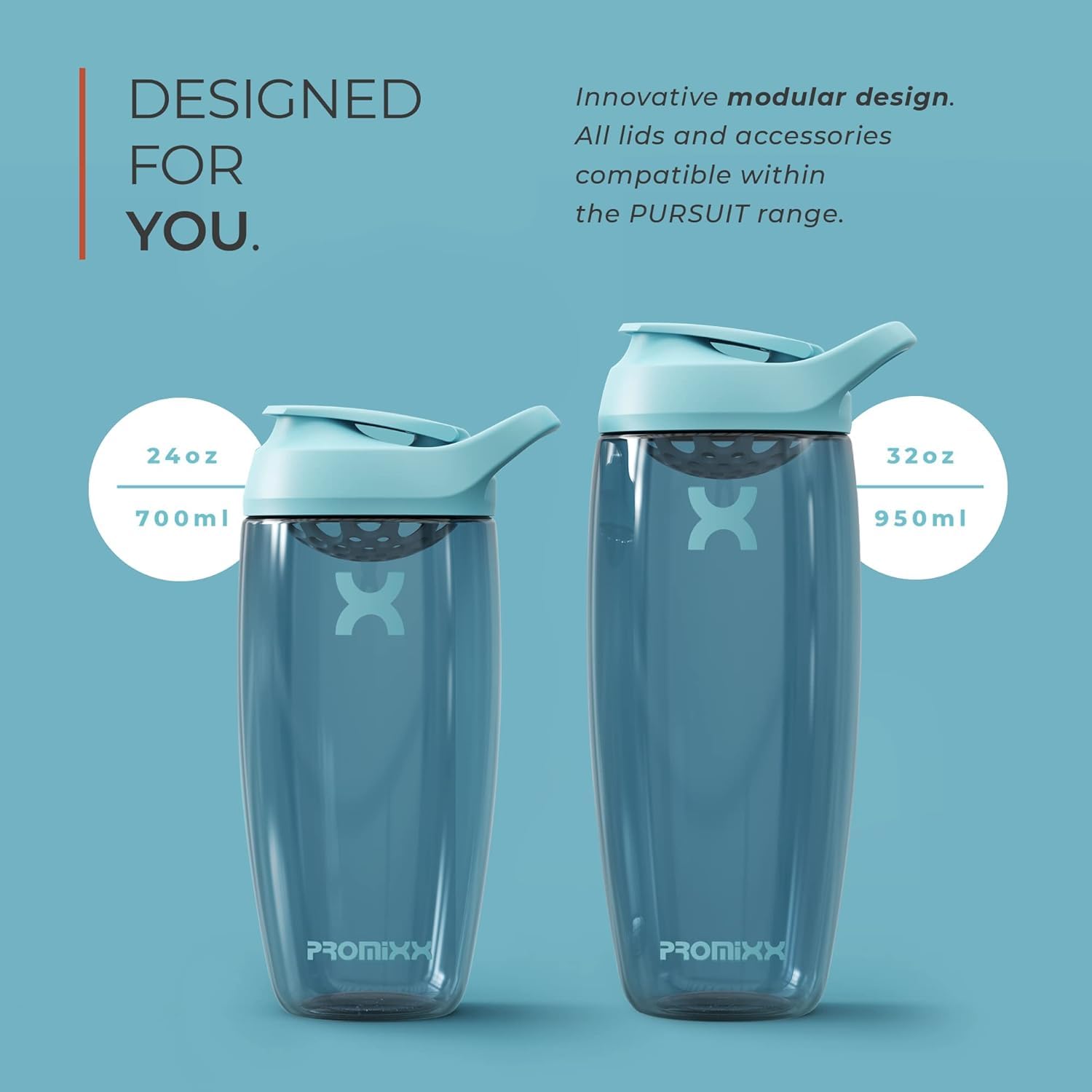 Promixx Pursuit Protein Shaker Bottle – Premium Sports Shaker Bottles For Protein Mixes