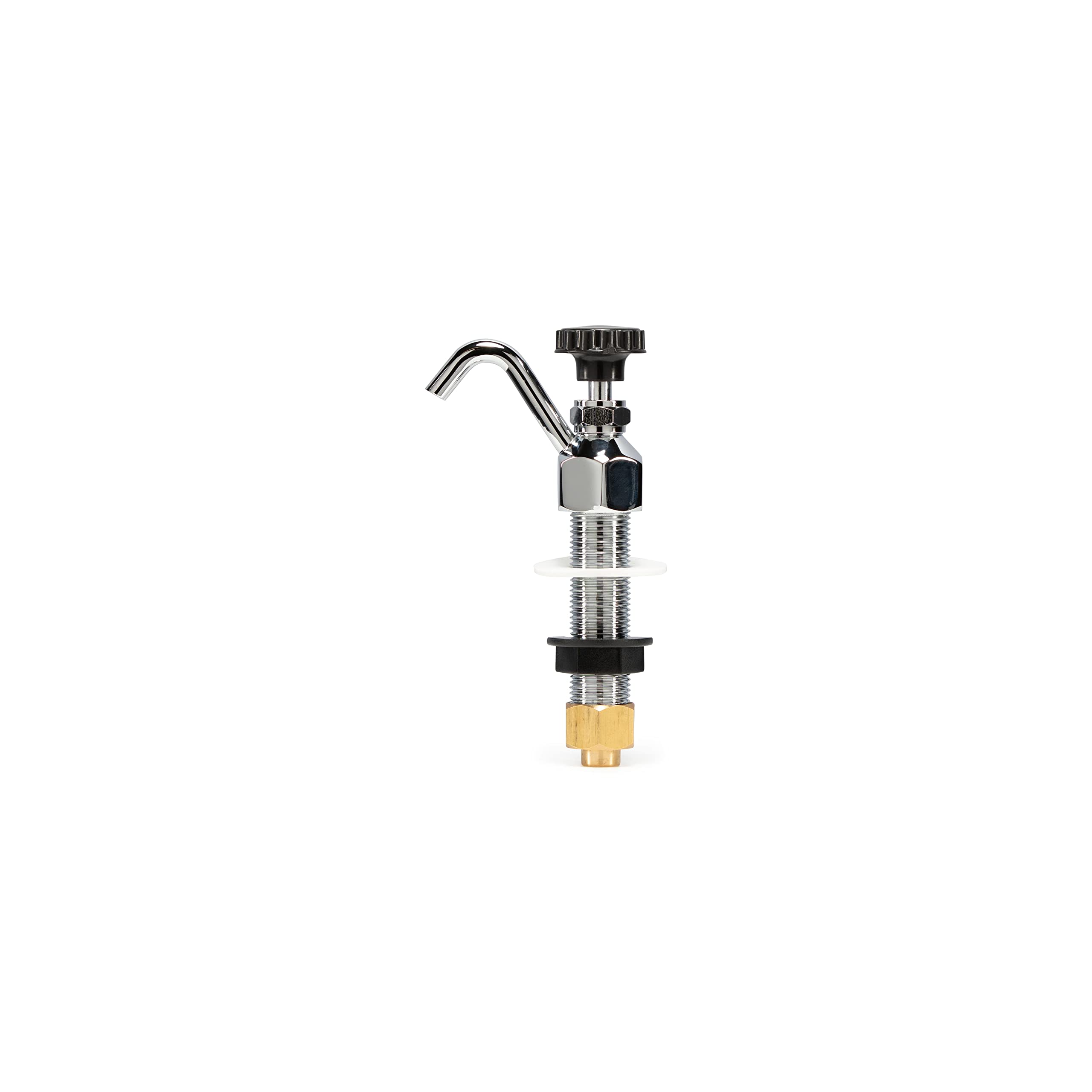 Steadykleen Dipperwell Kitchen Faucet, Commercial Kitchen Sink Faucet, Single Hole Kitchen Faucet With 0.40 Gpm Adjustable Flow Valve, Easy Install Deck Mount, Chrome-Plated Brass Dipperwell Parts