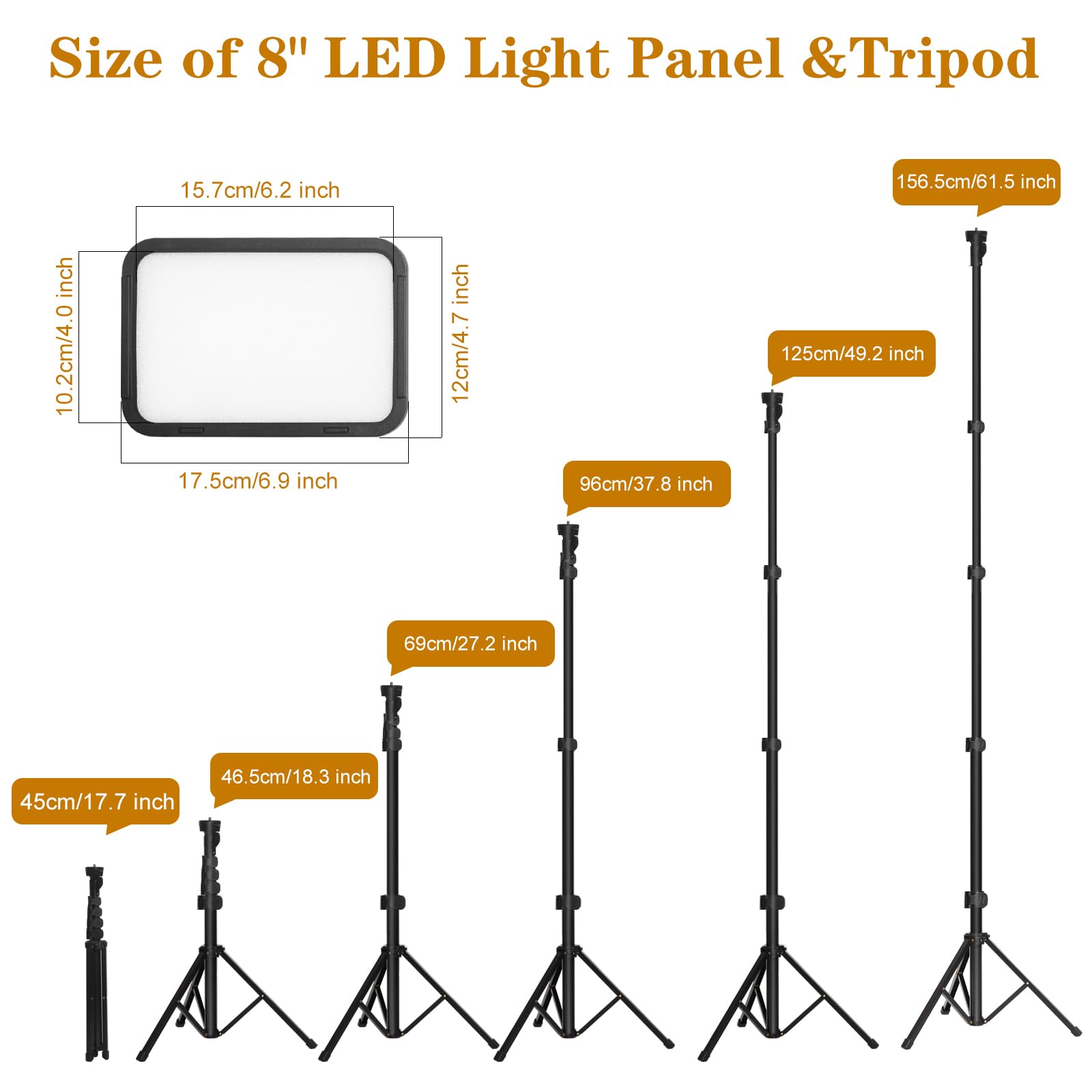 Stynice Led Video Light With Adjustable Tripod Stand Usb