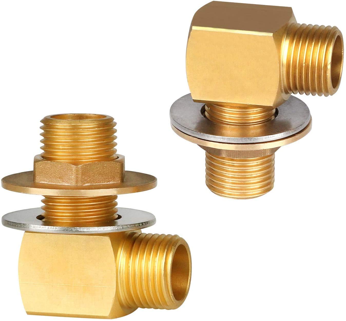 Coolwest Wall Mount Faucet Installation Kit 1/2 Ips To 1/2" Male Backsplash Mounting Kit Connector Adapter Set For Commercial Kitchen Prep & Utility Sink