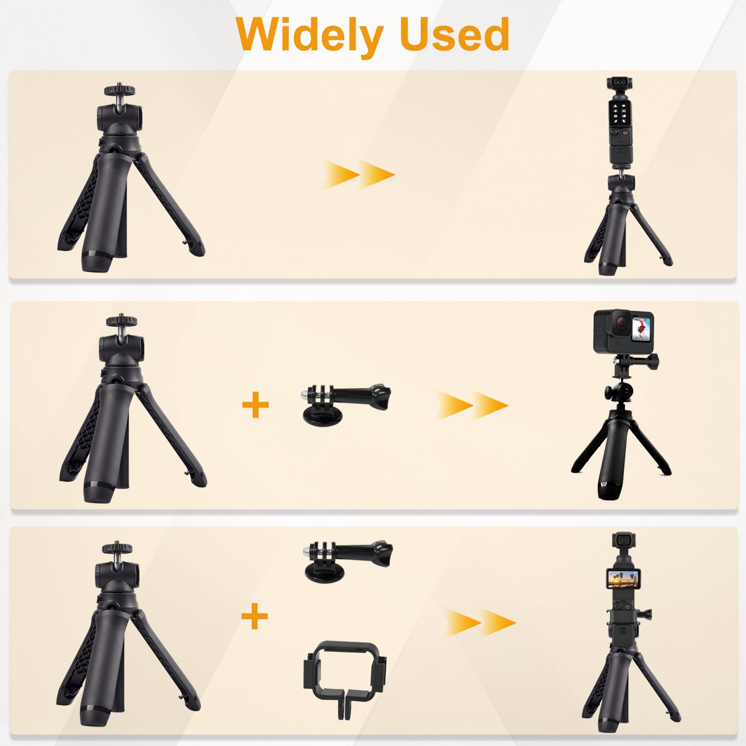 Jodichert Tripod For Dji Osmo Pocket 3, 20 Inch Extendable Tripod Stand 2 In 1 Tabletop And Selfie Stick Tripods, Portable Lightweight Stand For Dji Osmo Pocket 3 2 Action 5 4 Pro, Gopro And Other Action Camera