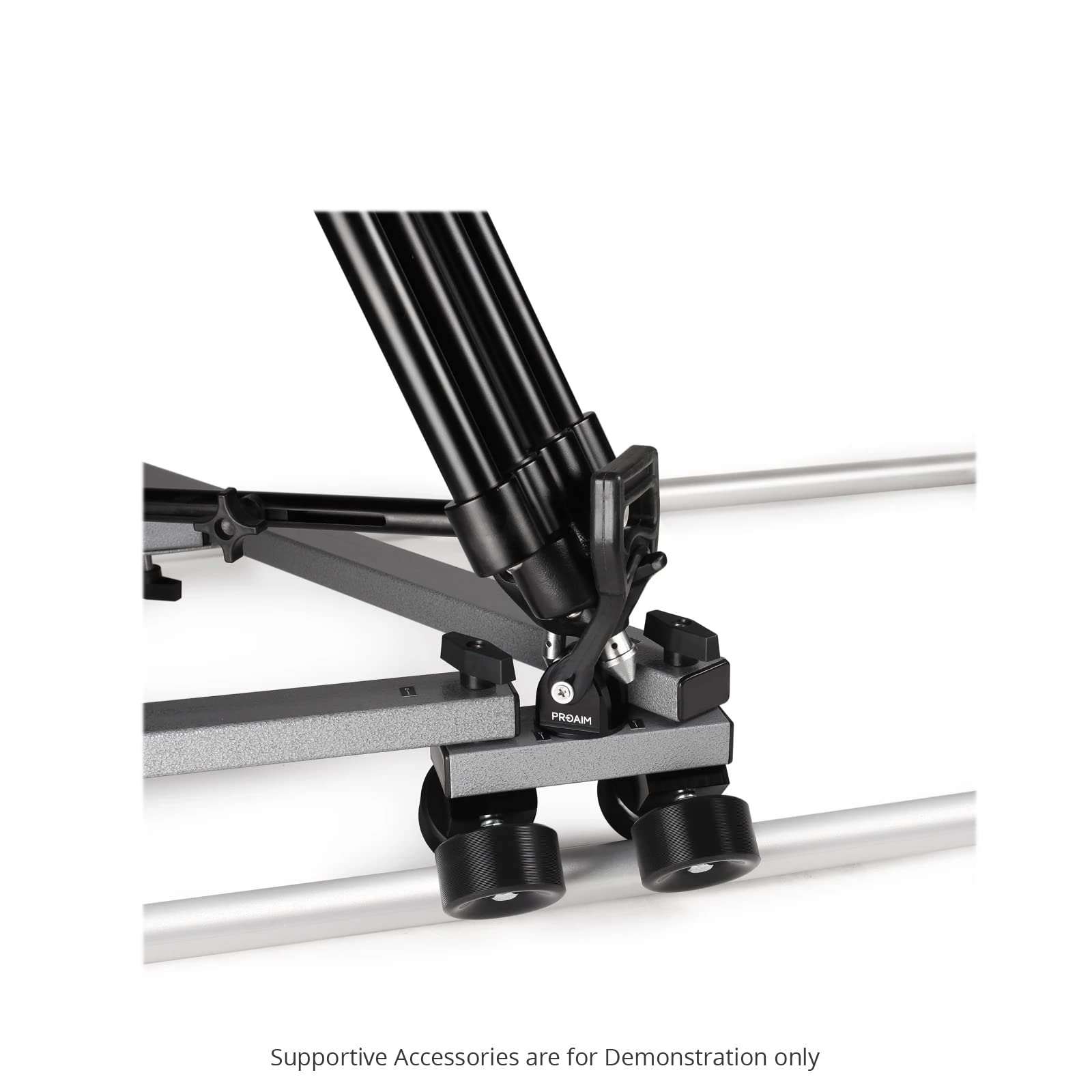 Proaim Spike Foot For Swift Camera Dolly To Fit Tripods With Twin Spiked Feet. Secure & Stable Tripod Mounting, With Rubber Feet Holder. 159Kg / 350Lb Payload (P-Spk-Ft)