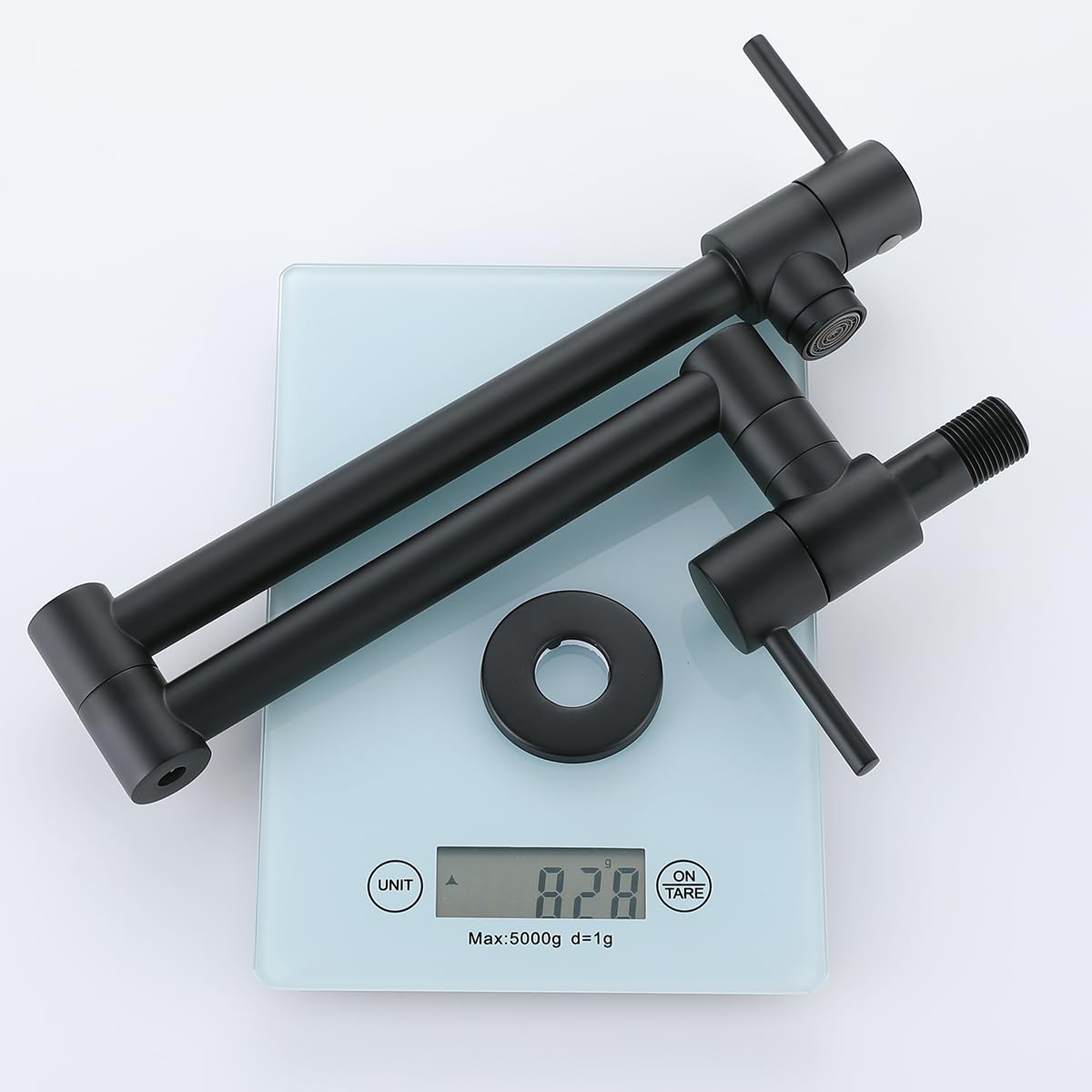Random Pot Filler Faucet Black Pot Filler Over Stove Faucet Brass Wall Mount Kitchen Folding Faucet Double Joint Swing Arms.Rd-81997-Mb