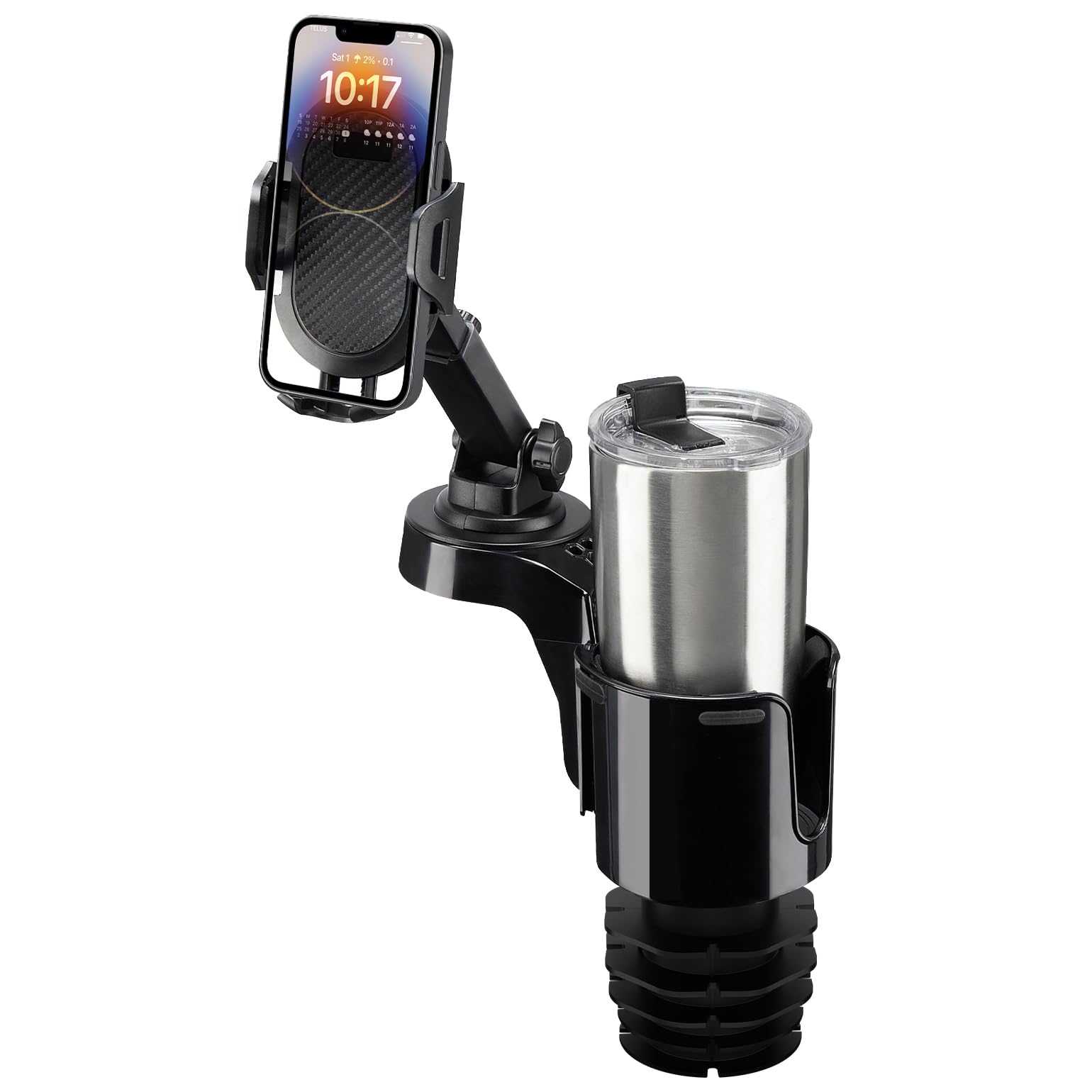 Joytutus Cup Holder Phone Mount For Car,  Car Cellphone Large Adapter Long Arm With 360 Degree Rotation,Compatible Iphone, Samsung & All Smartphones