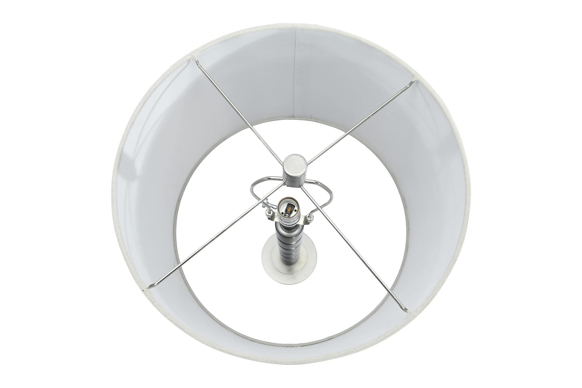 Creative Co-Op Faceted Metal Stacked Column Design Table Lamp, 28.75 Inch, Aged Pewter
