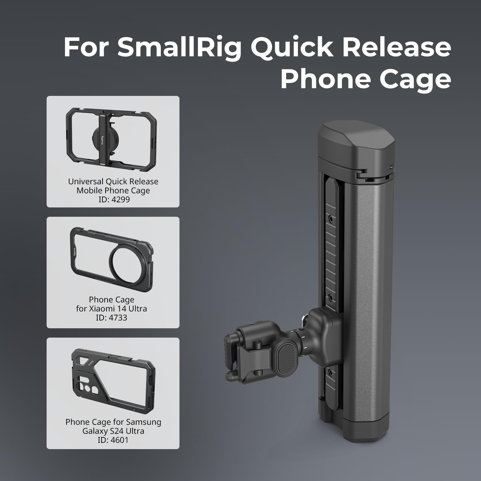 Smallrig Rotatable Bilateral Quick Release Side/Top Handle For Hawklock Quick Release Ecosystem For Smartphones 4842