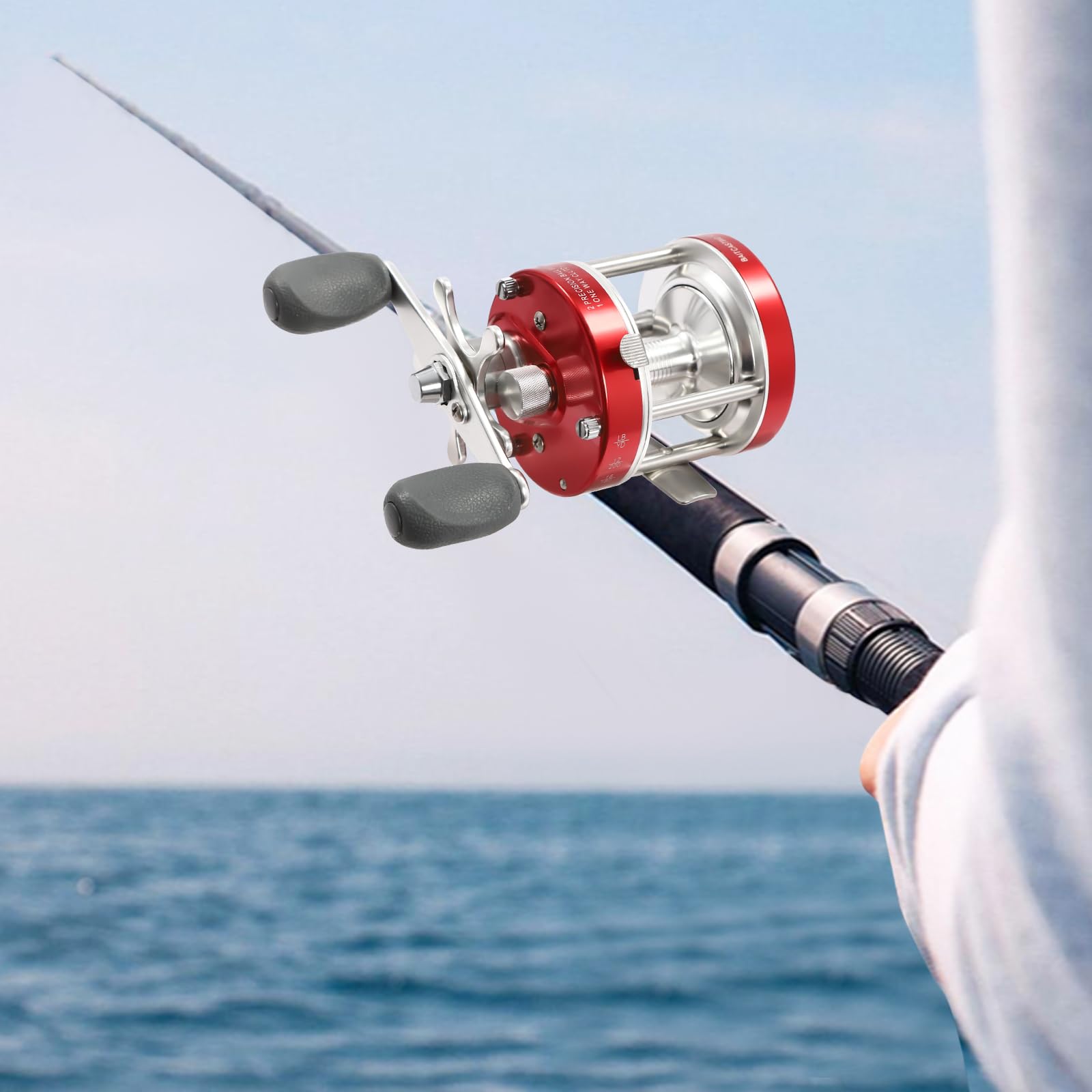 Fifizoo Round Baitcasting Reel, Reinforced Metal Body Conventional Reel For Catfish, Striper Bass, Inshore Saltwater Fishing, Deep Sea Fishing, Baitcasting Fishing Reel