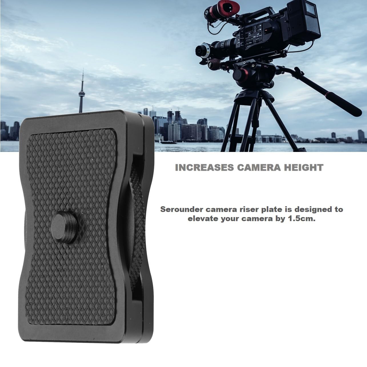 Bonkzebu Camera Quick Riser, Increase By 1 5 Centimeters Camera Hight Riser, Aluminum Alloy Material Camera Quick Riser Adapter, For Ronins Dslr Stabilizer 1/4