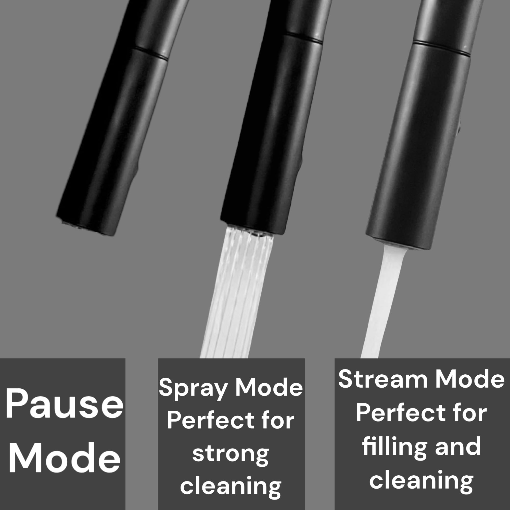 Luna&Muni Luna&Muni,Kitchen Faucet Matte Black,Kitchen Faucets,Kitchen Faucet With Pull Down Sprayer