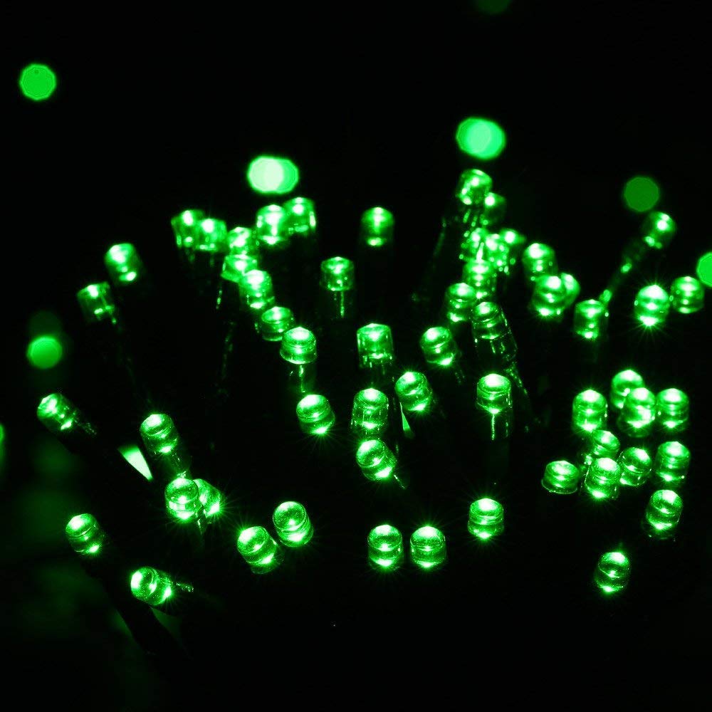 Toodour Solar Christmas Lights, 2 Packs Total 144Ft 400 Led 8 Modes Solar String Lights, Waterproof Solar Outdoor Christmas Lights For Garden, Patio, Fence, Balcony, Christmas Tree Decor - Green