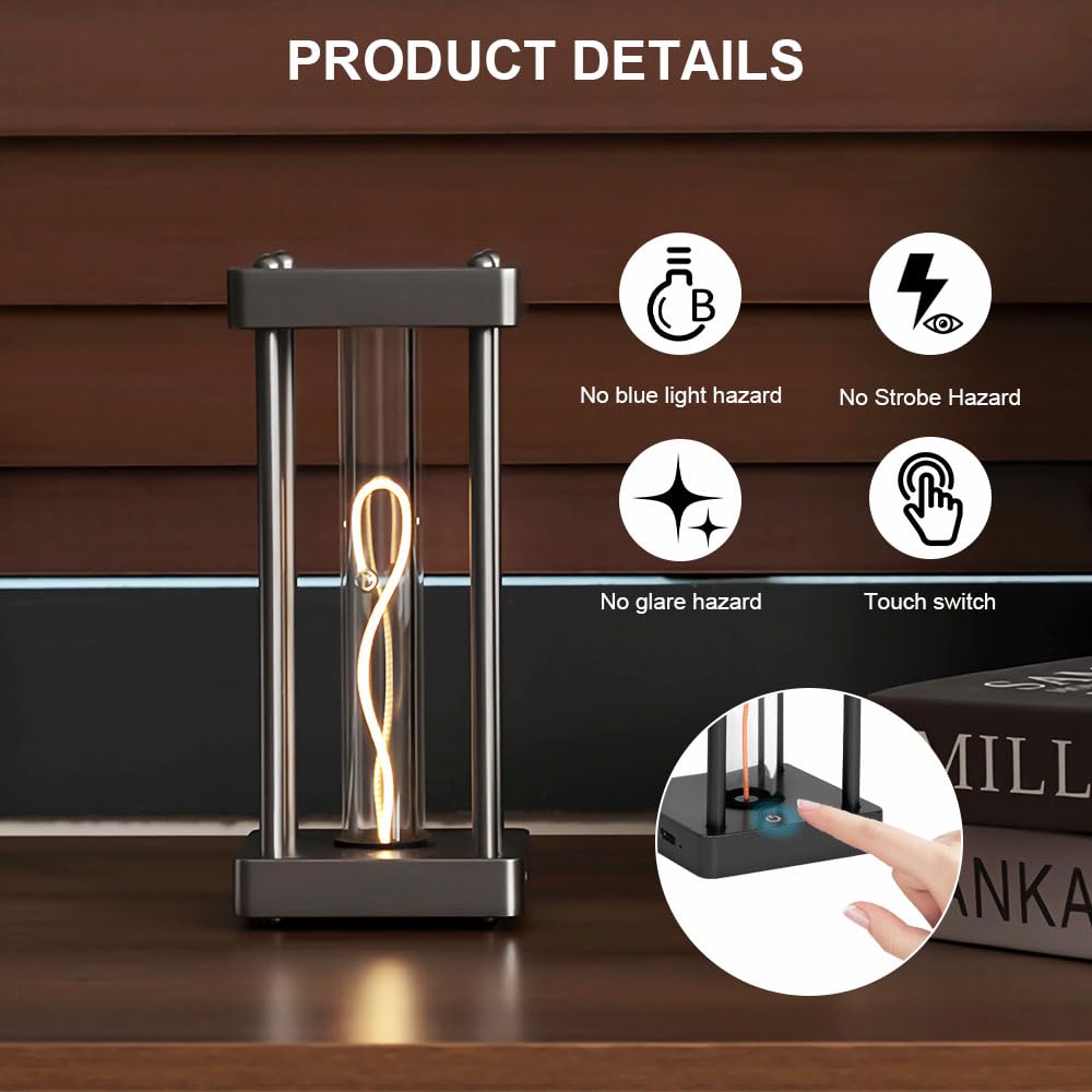 Mesen Minimalist Table Lamp, Cordless Table Lamps, Led Lights Rechargeable Modern Nightstand Lights Dimmable, Atmosphere Lamp, Portable Table Night Light, Creative Desk Lamp For Bedroom, Beside