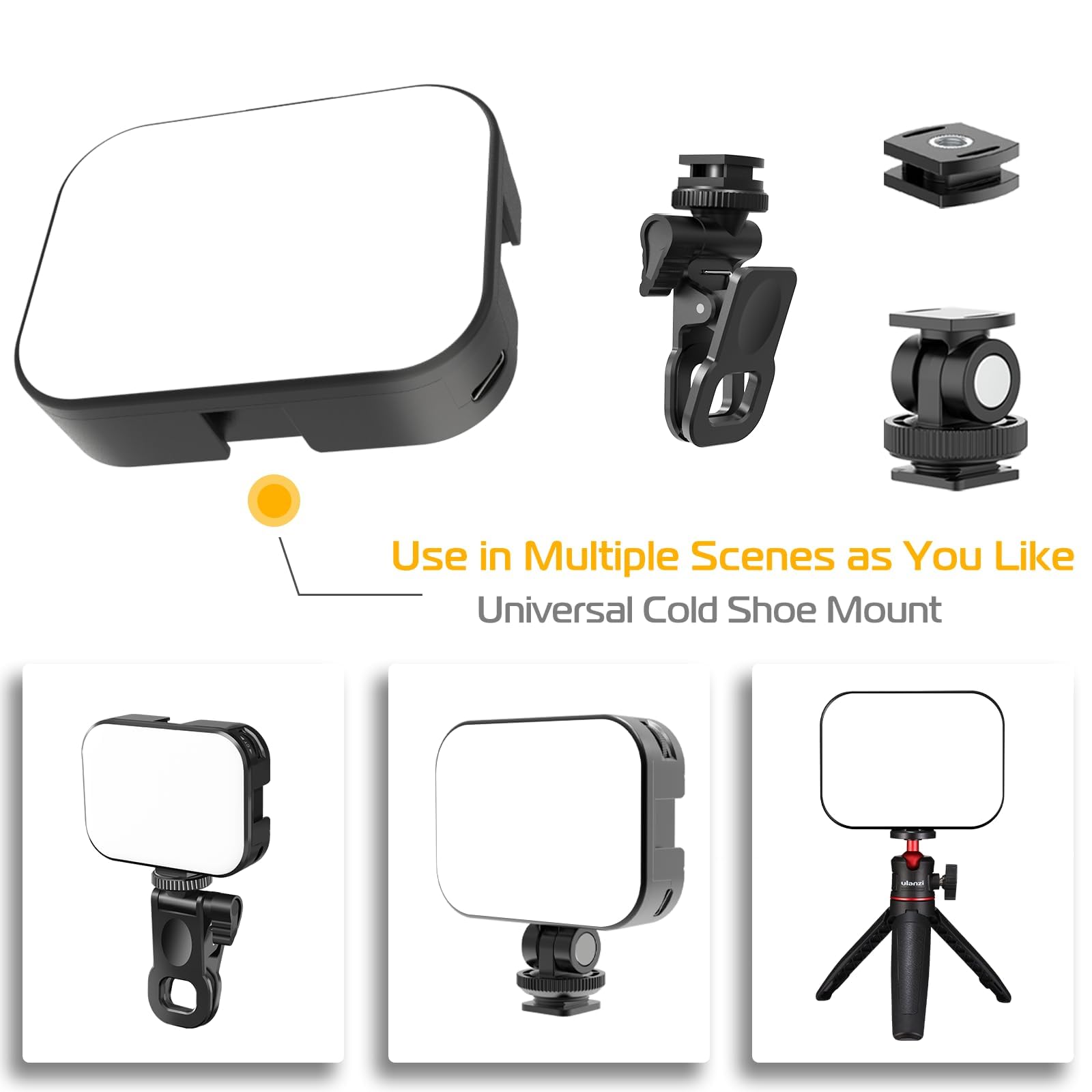 Ulanzi Tabletop Tripod For Camera Mini Vlogging Tripod Tt38 + Vl100X Selfie Light