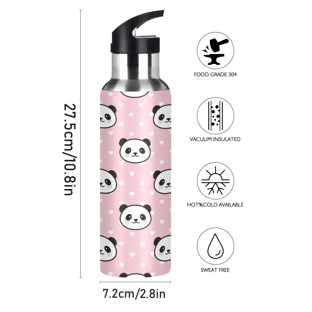 Cute Koala Water Bottle Kids Stainless Steel Vacuum Insulated Water Flask Sandard Mouth Bottle