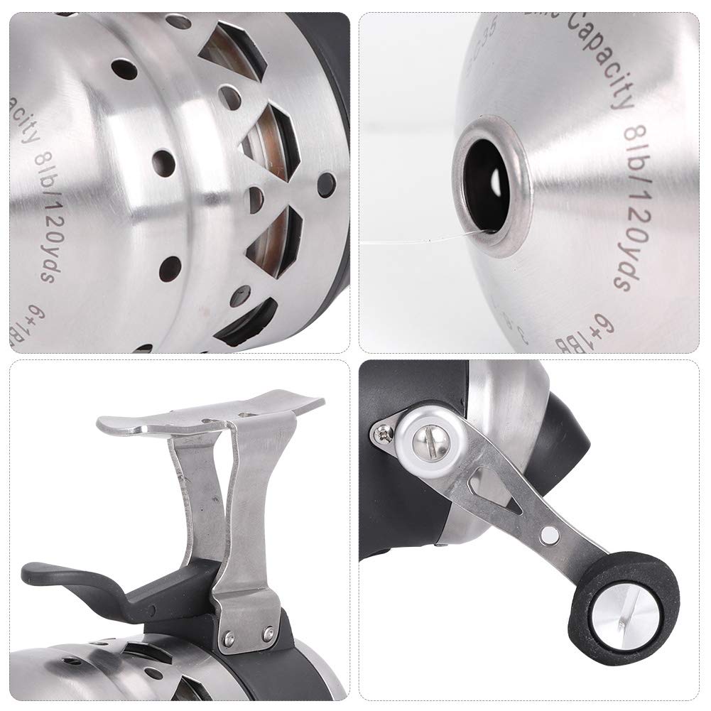 Noennull Fishing Reel Archery Fishing Lure Reel Hand Brake Winding Displacement Fish Line Wheel Accessory (Sp35)